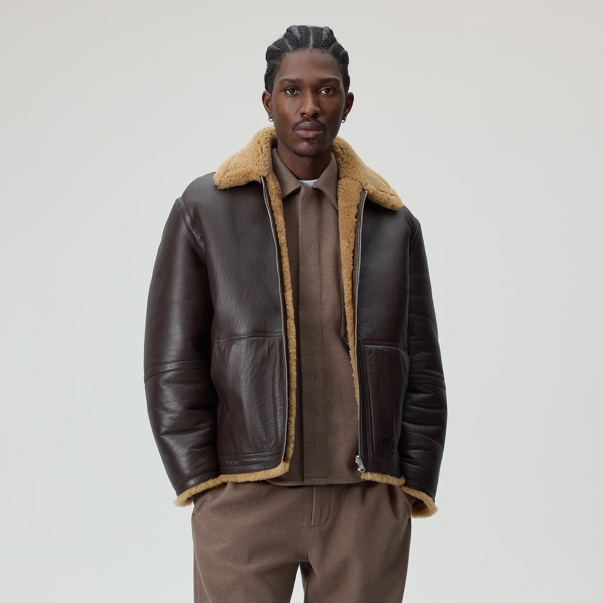 Kith Reversible Shearling Bomber - Kindling - PH