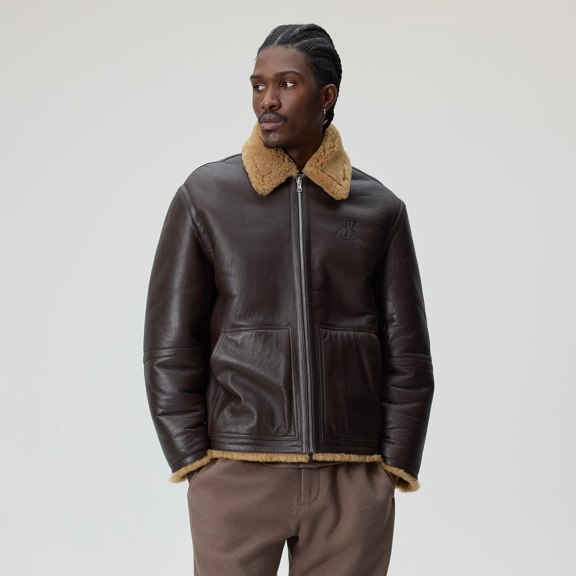 Kith Reversible Shearling Bomber - Kindling - PH