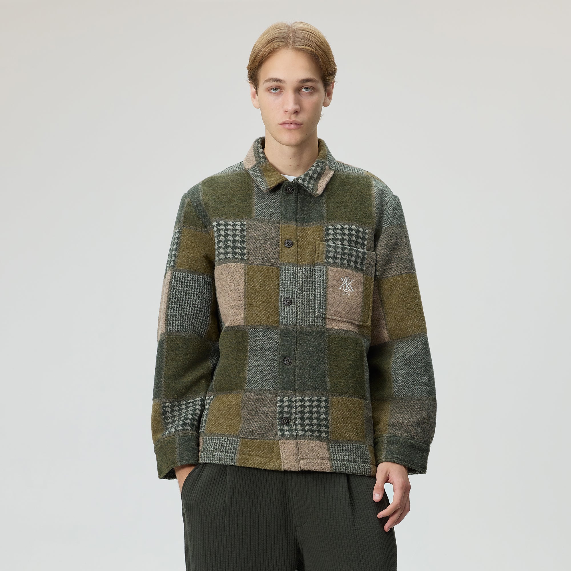 Kith Patchwork Wool Coaches Jacket - Chelonian