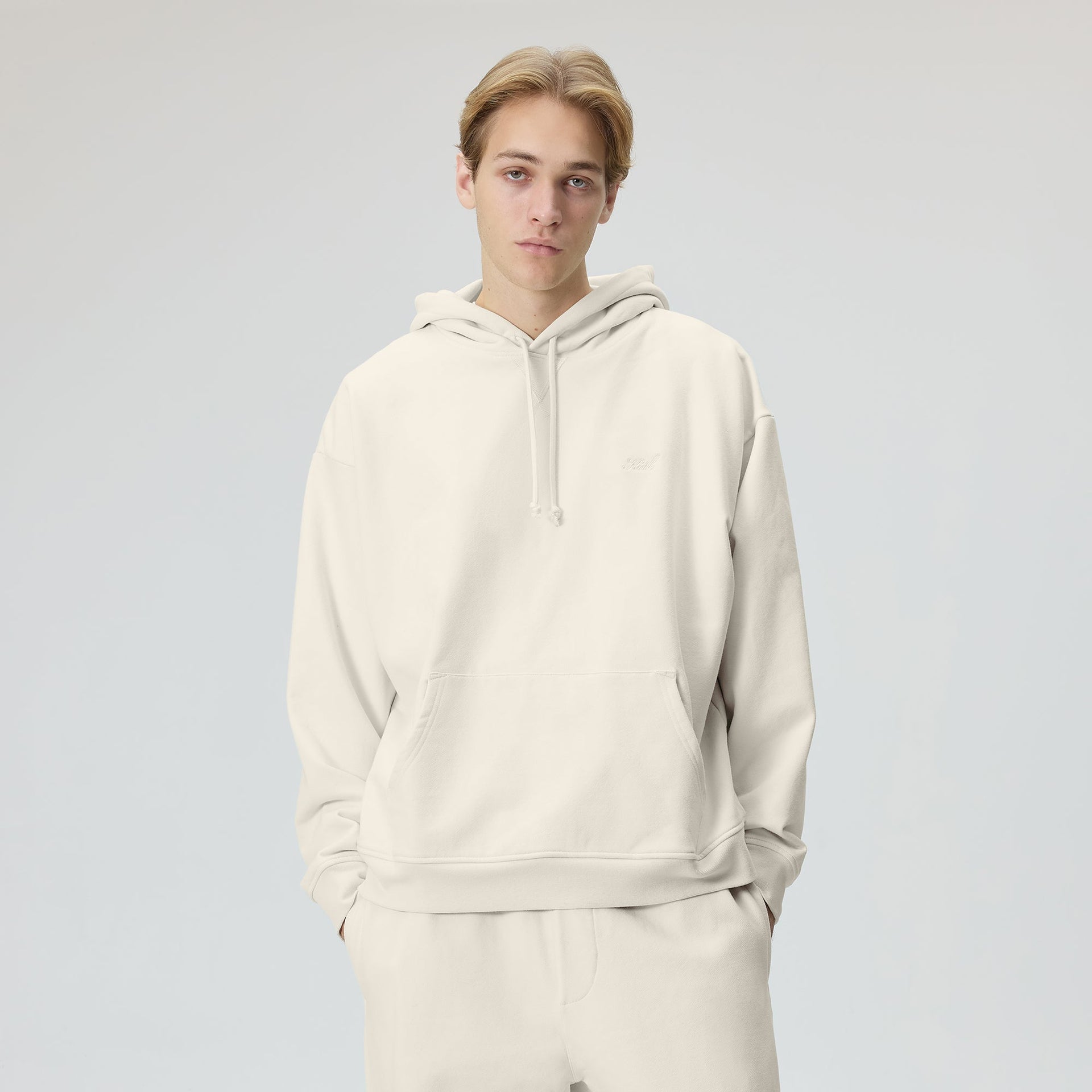 Kith Sueded French Terry Nelson Hoodie - Sandrift - PH