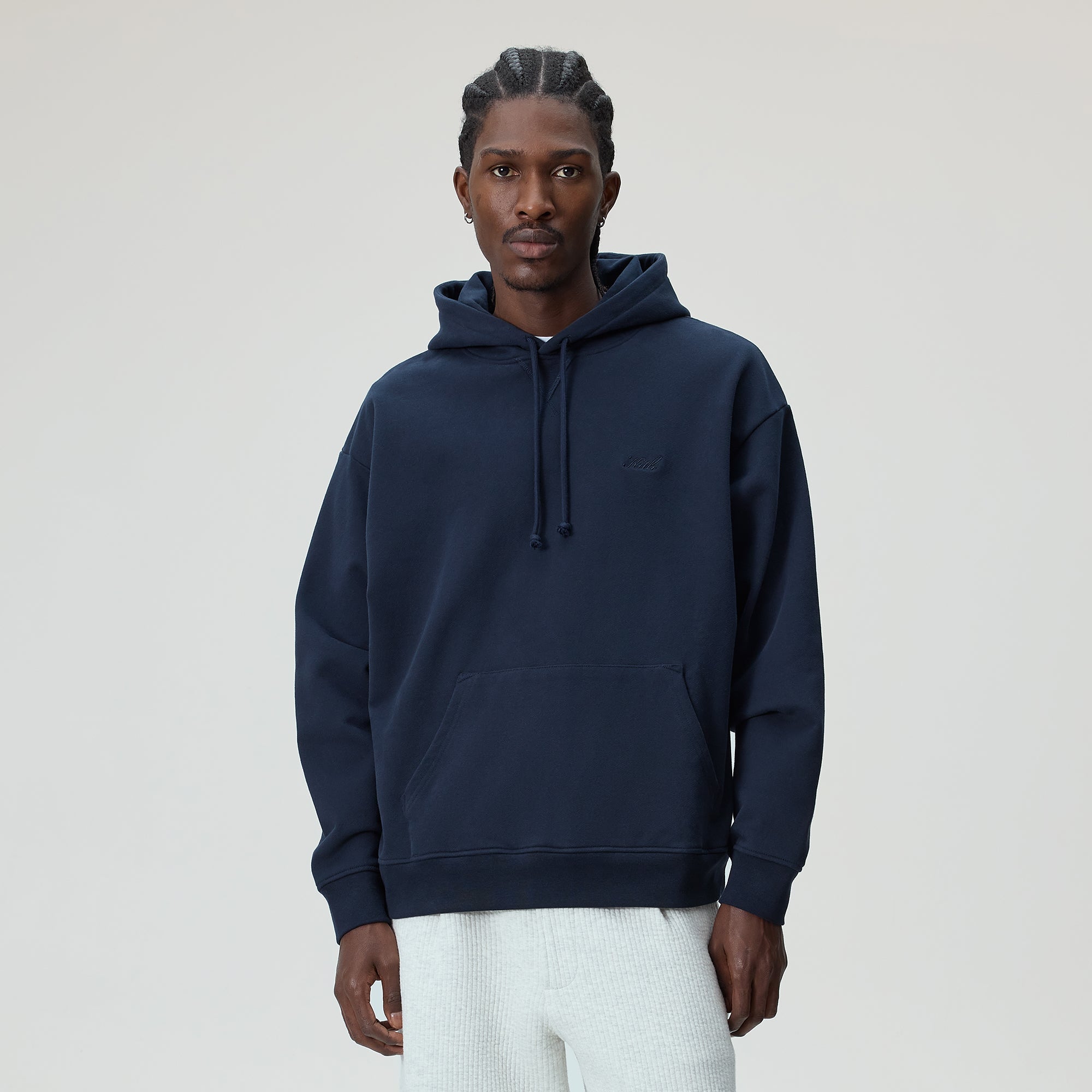 KITH パーカー　S Kith Sueded French Terry Nelson Hoodie - Admiral