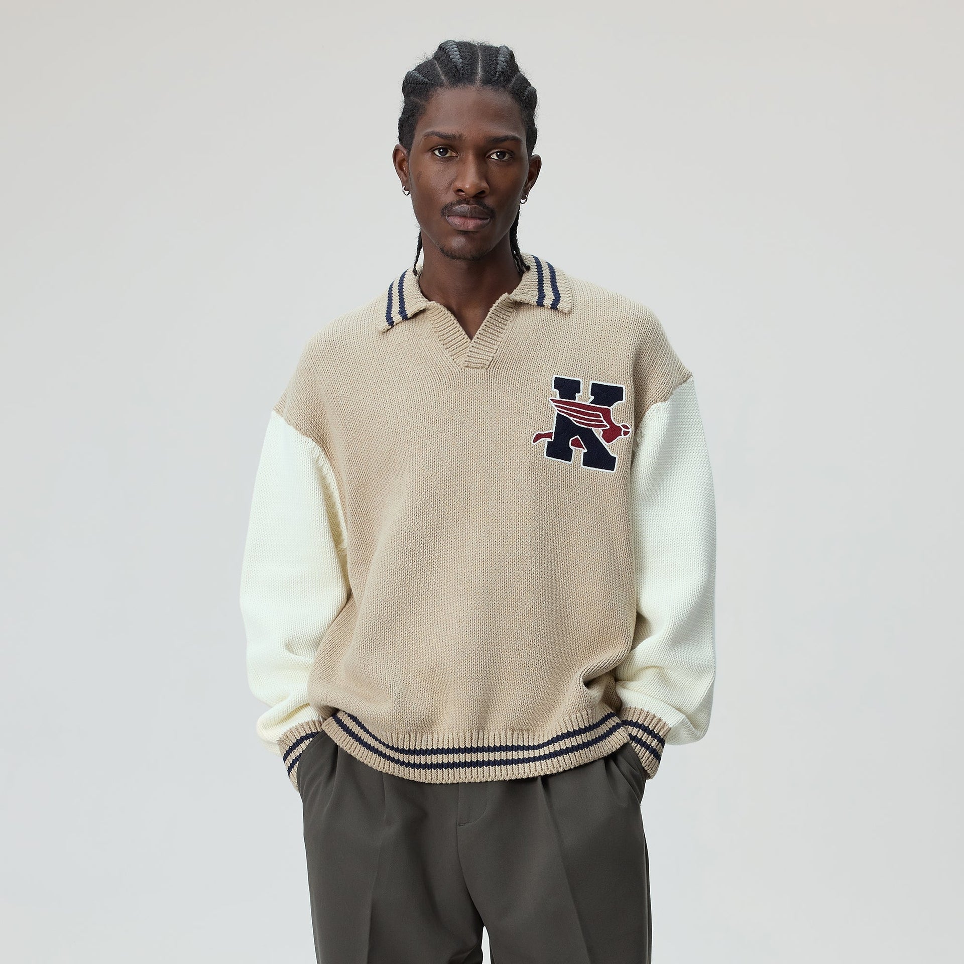 Kith Nelson Rugby Sweater - Canvas Heather - PH