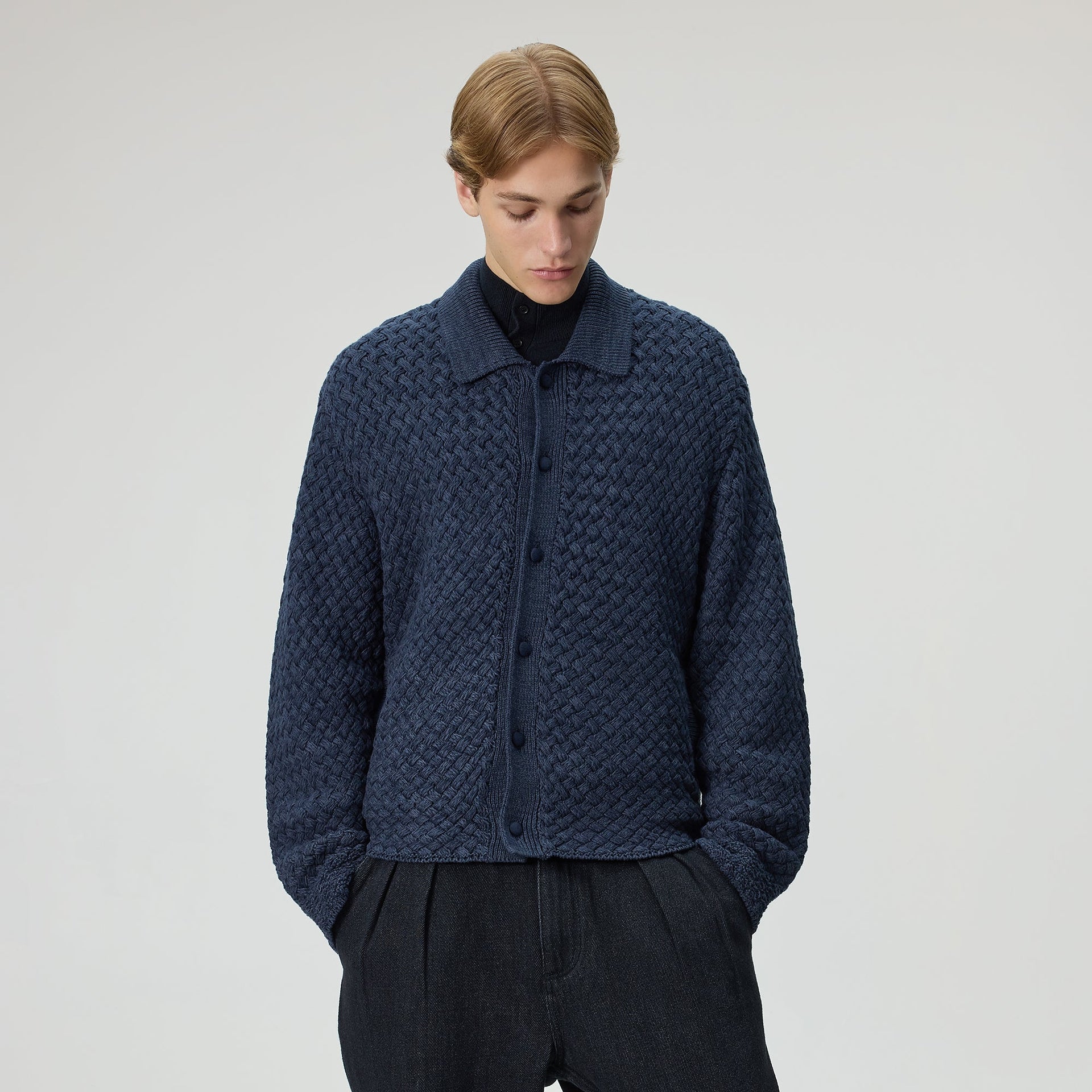 &Kin Basketweave Knit Ginza - Nocturnal - PH