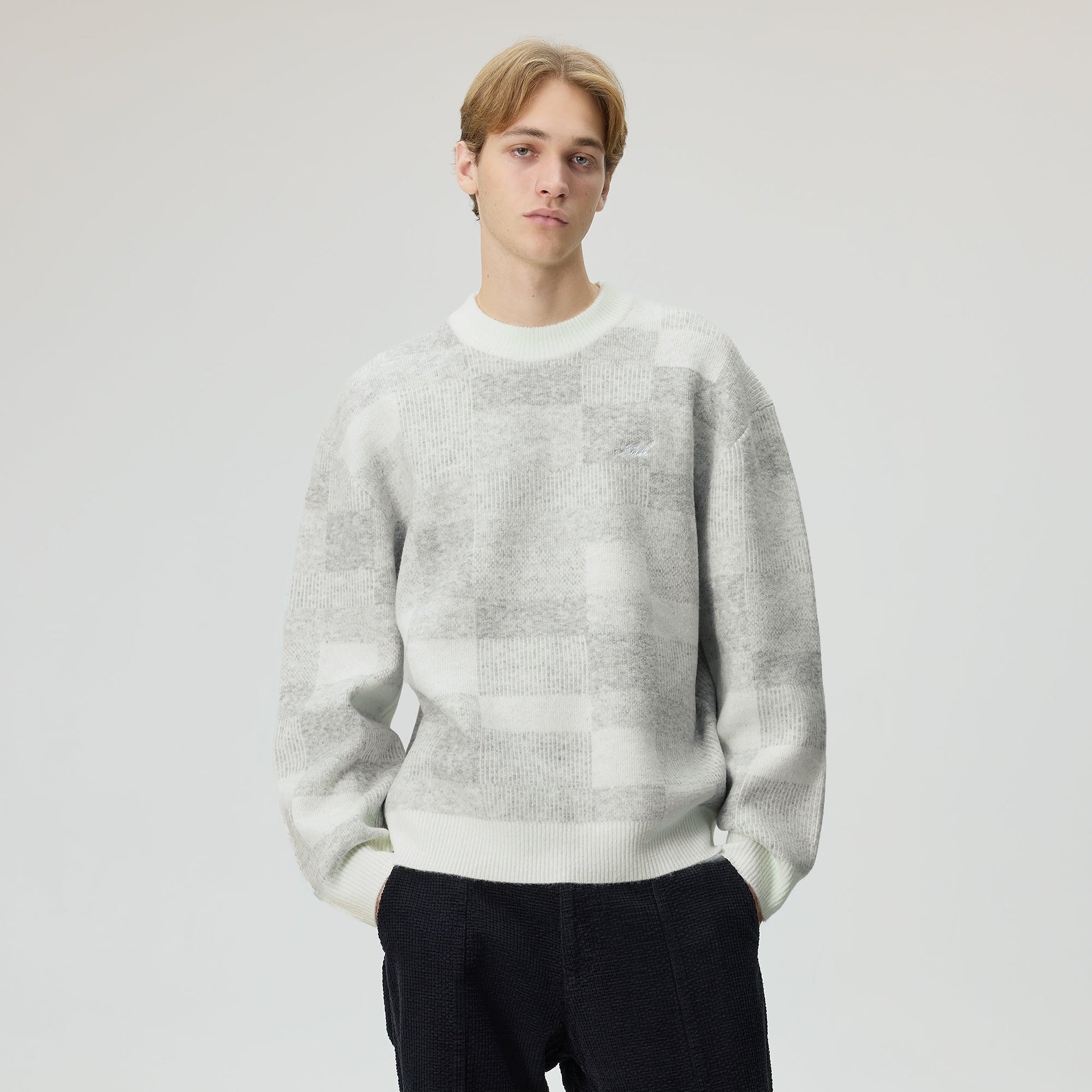 Kith Lewis Check Sweater - Sandrift - PH