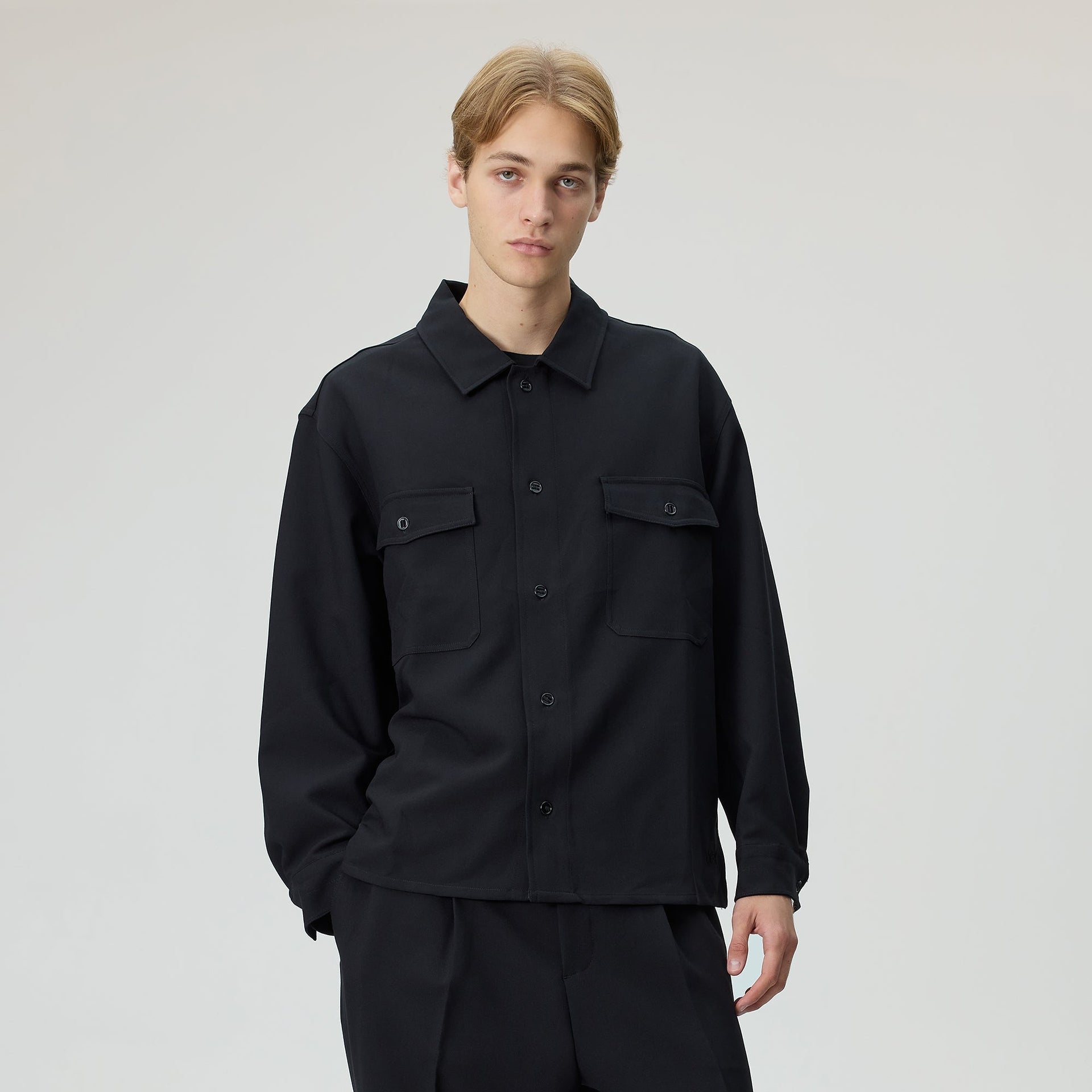 Kith Midweight Double Weave Ace Shirt - Black - PH