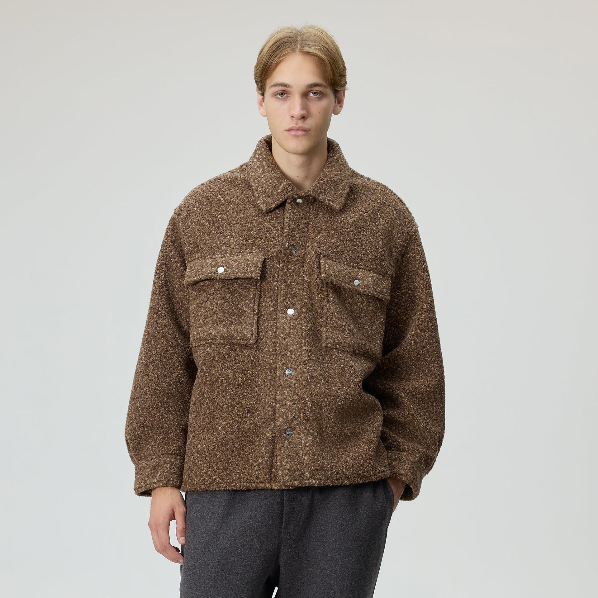 Kith Boucle Puffed Ace Shirt Jacket - Terra - PH