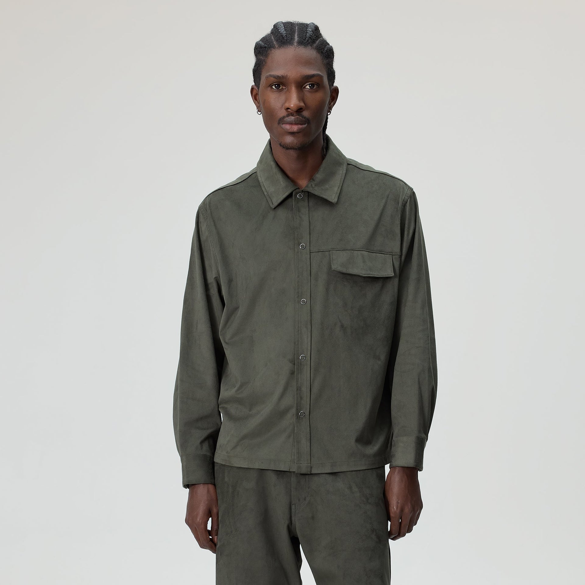Kith Montague Microsuede Shirt - Cypress - PH