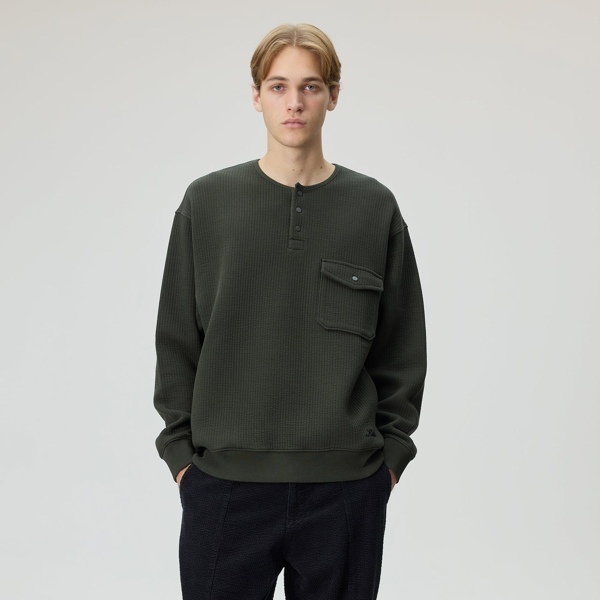 Kith Striped Interlock Samson Henley - Kalamon - PH