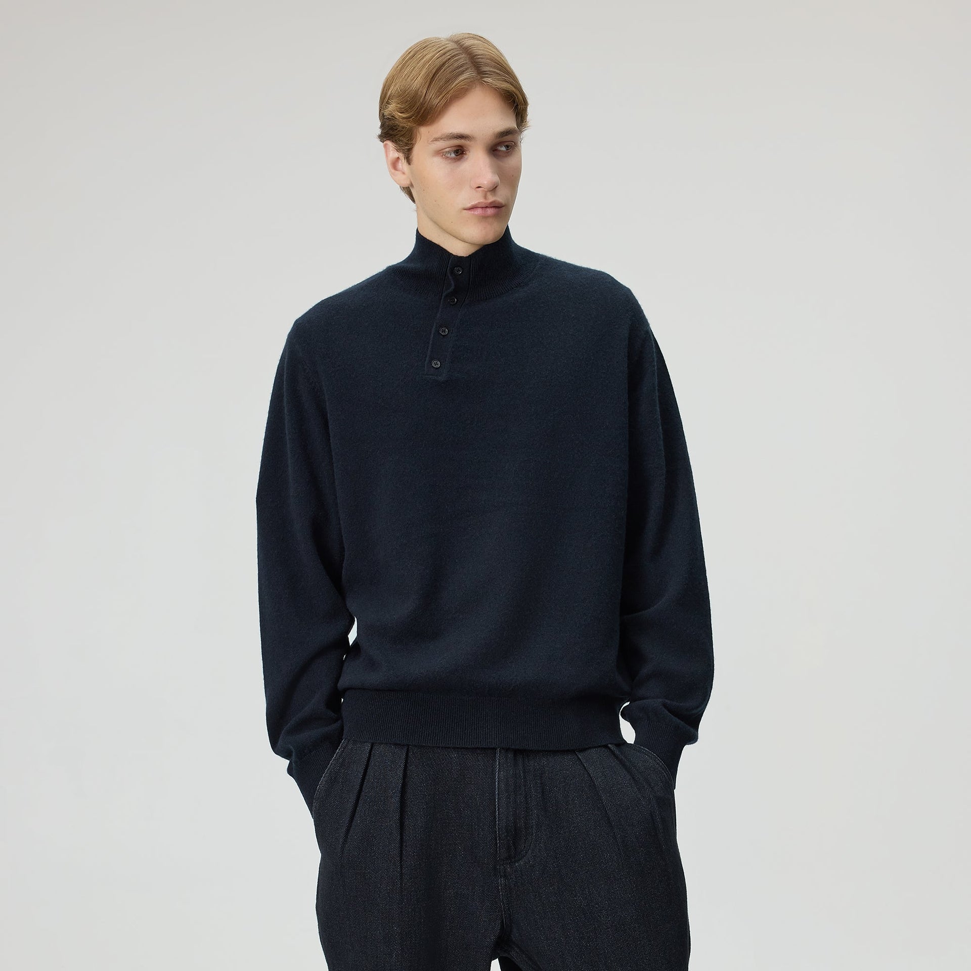 &Kin Cashmere Cyrus Turtleneck - Black - PH