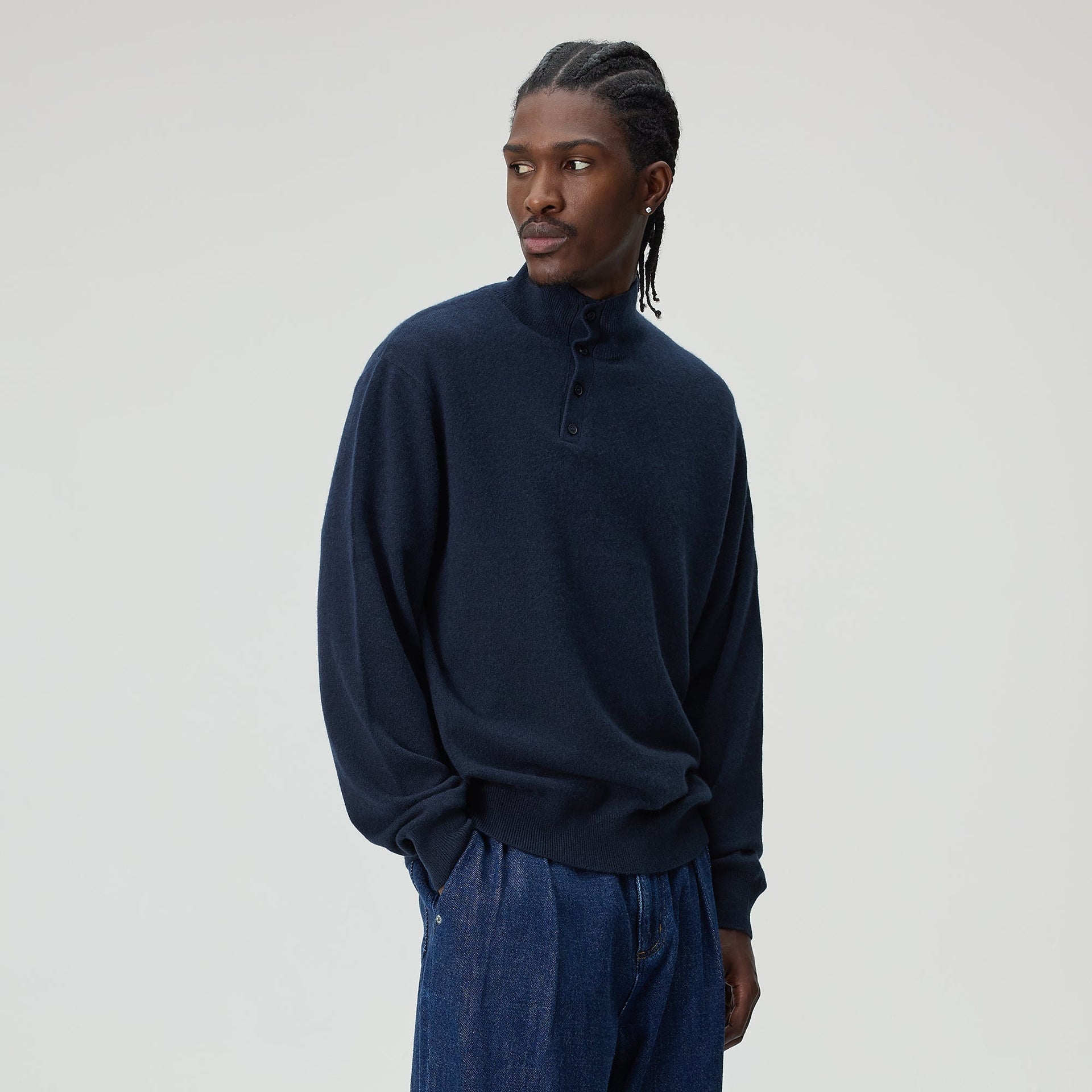 &Kin Cashmere Cyrus Turtleneck - Ink - PH