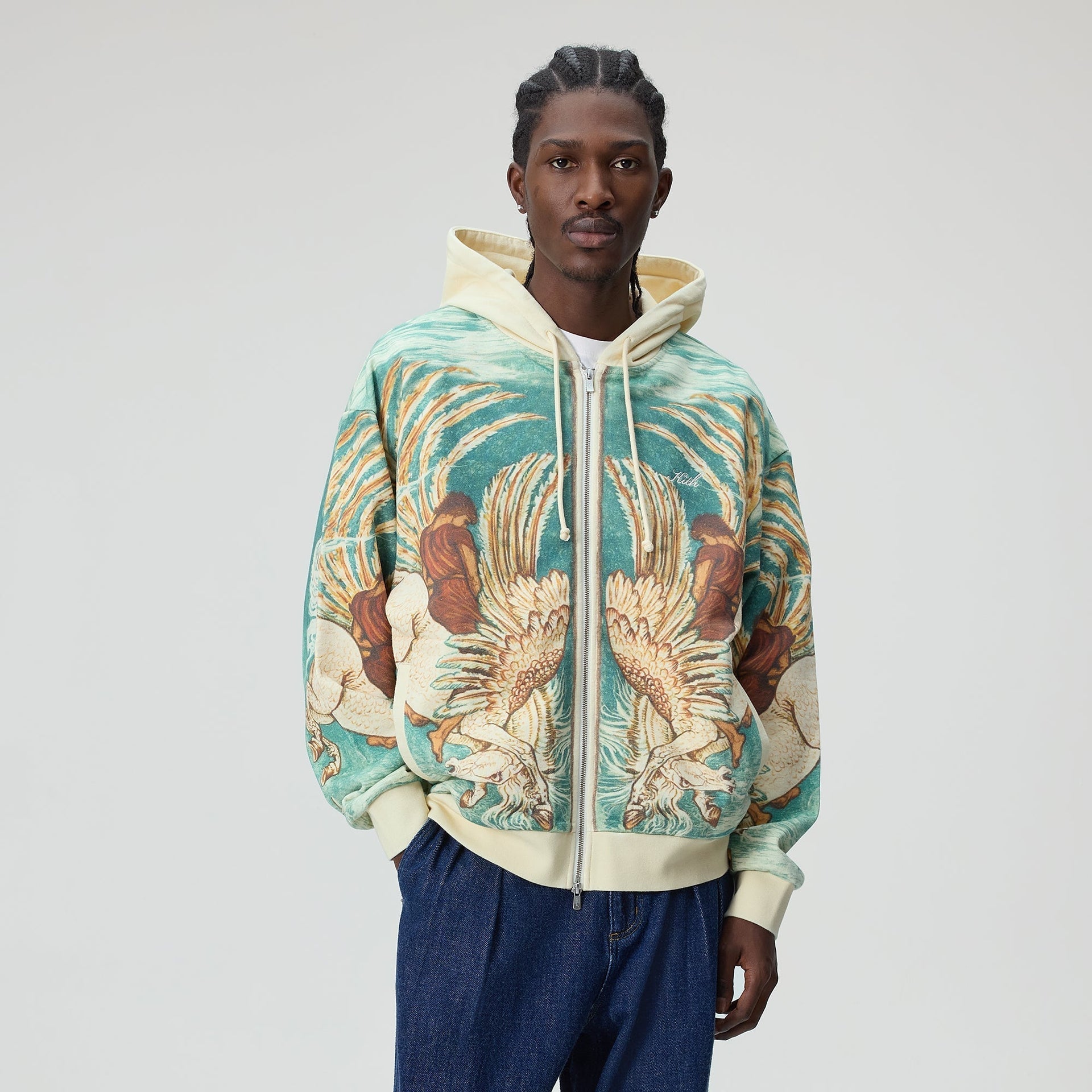 Kith Pegasus Nelson Zip Up Hoodie - Sandrift - PH
