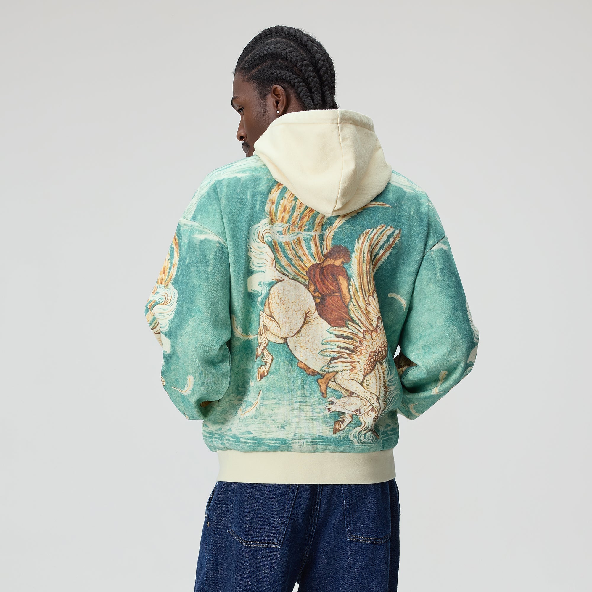 Kith Pegasus Nelson Zip Up Hoodie - Sandrift