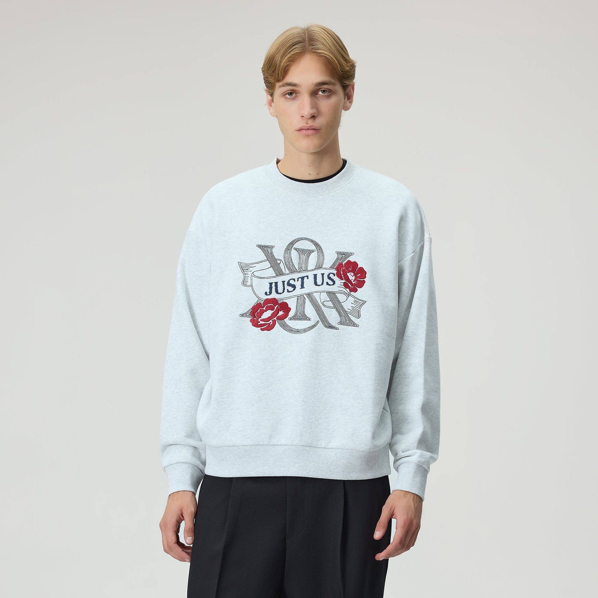 Kith Just Us Crewneck - Light Heather Grey - PH
