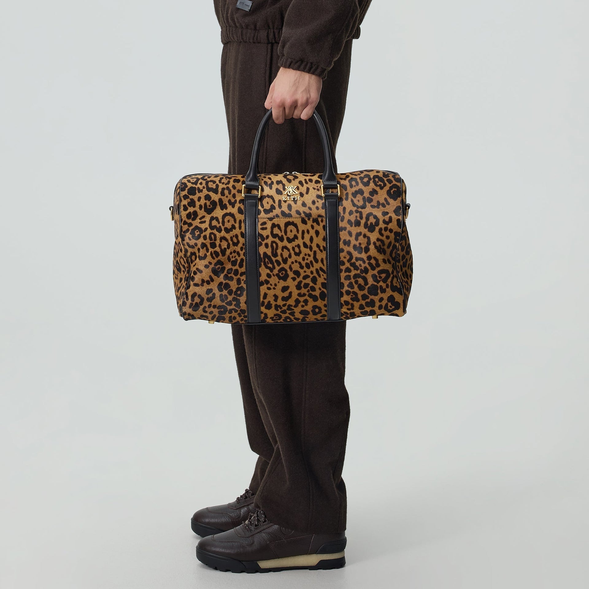 Kith Leopard Printed Ponyhair Traveler K40 Bag - Sanctuary - PH