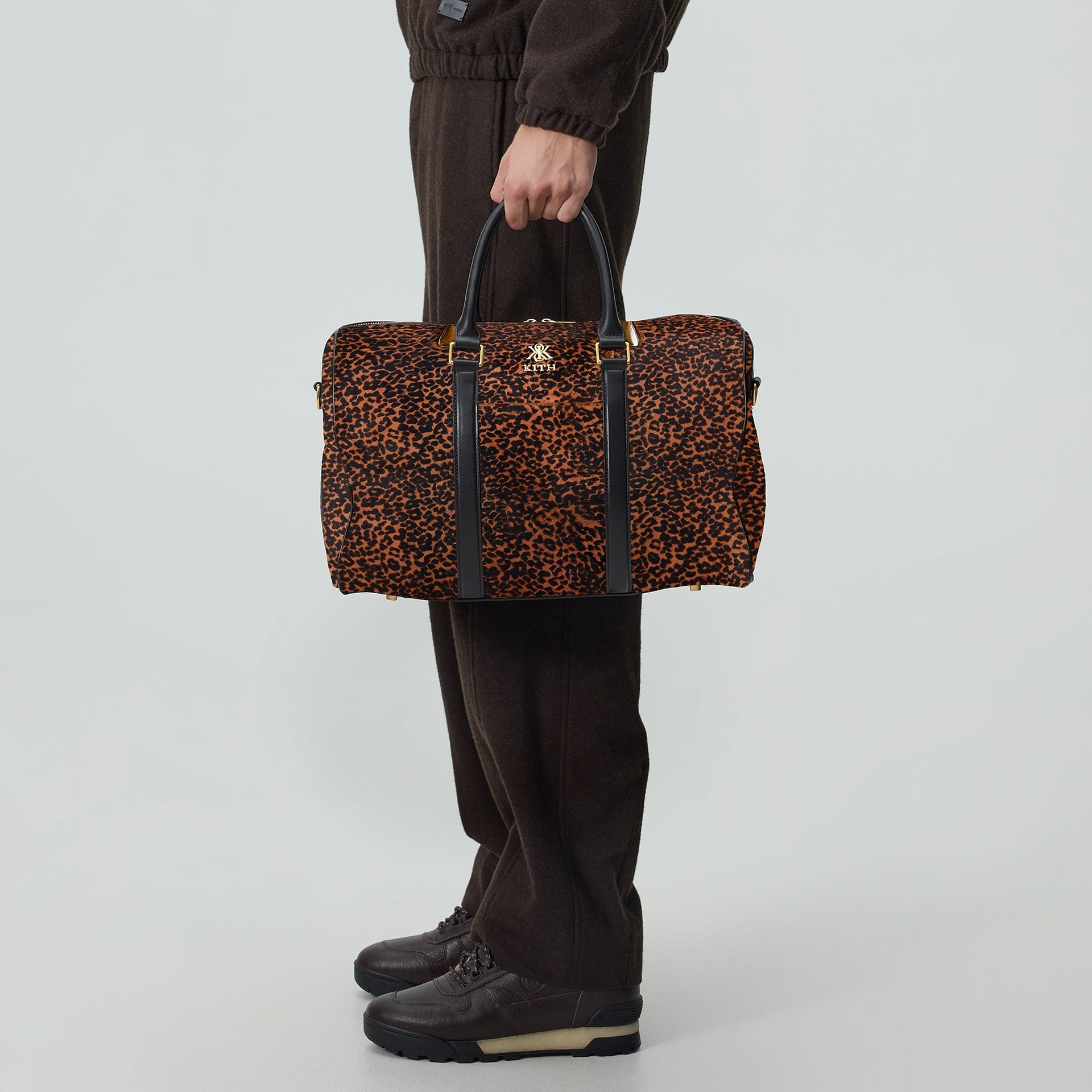 Kith Leopard Printed Ponyhair Traveler K40 Bag - Sanctuary - PH