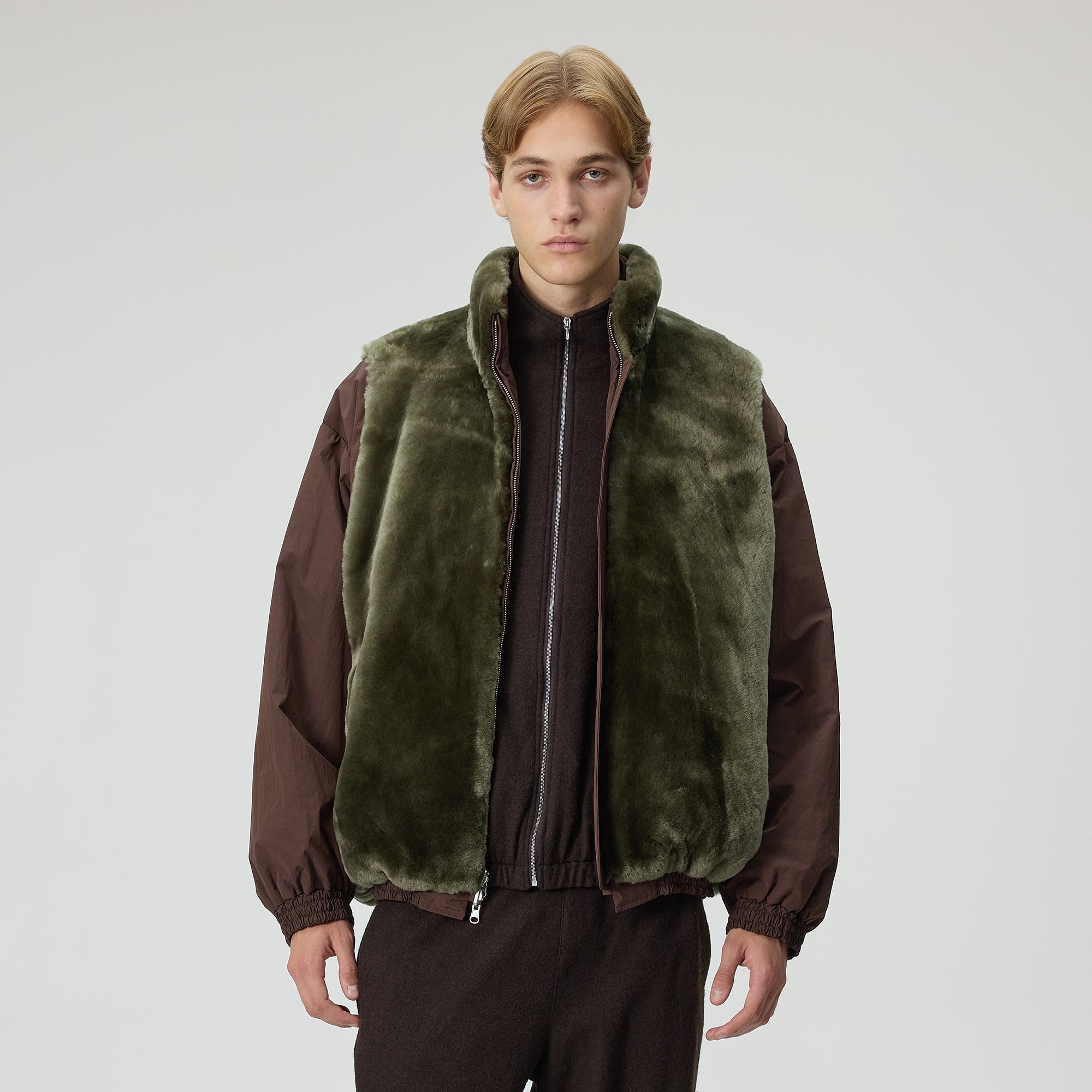 kith ジャケット ショート丈 Kith Kids Blocked Cropped Jasper Quarter Zip - Nocturnal