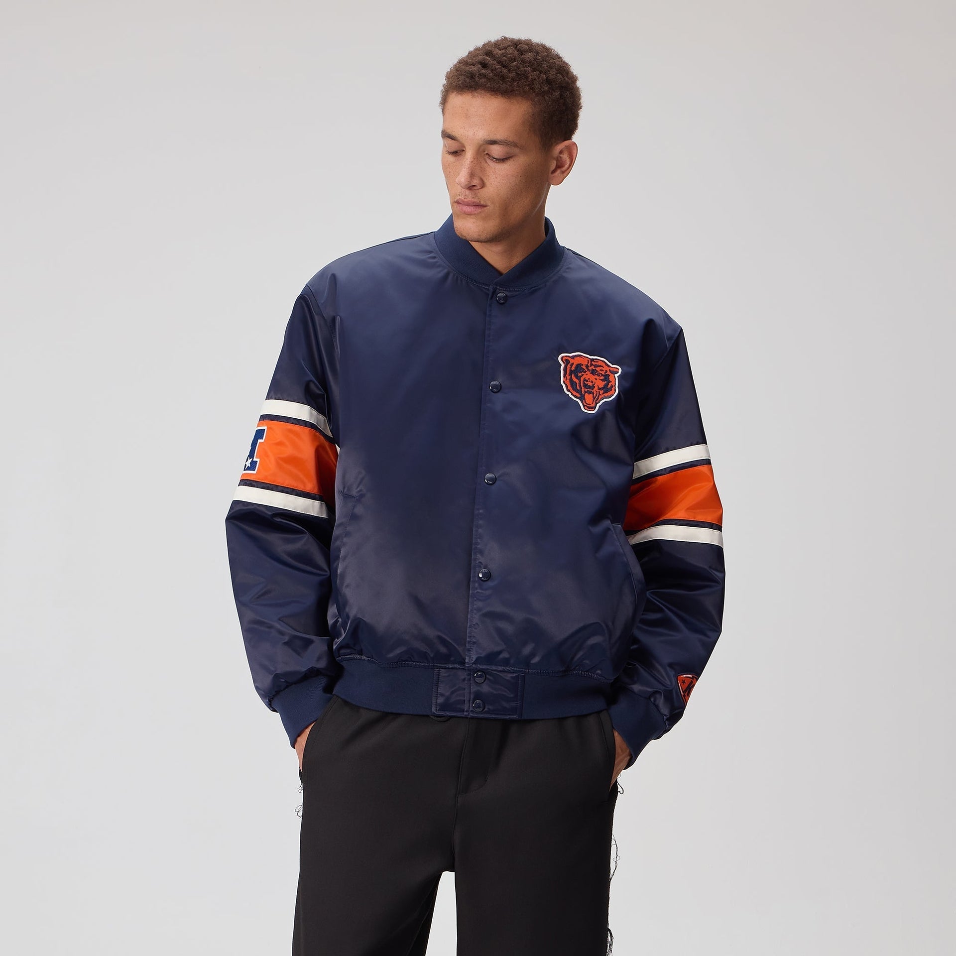 Kith for the NFL Chicago Bears Satin Bomber Jacket - Nocturnal - PH