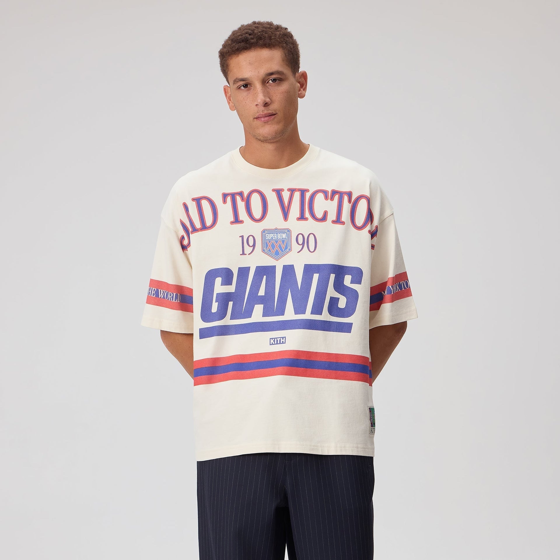 Kith for the NFL New York Giants Victory Vintage Bishop Tee - Sandrift - PH