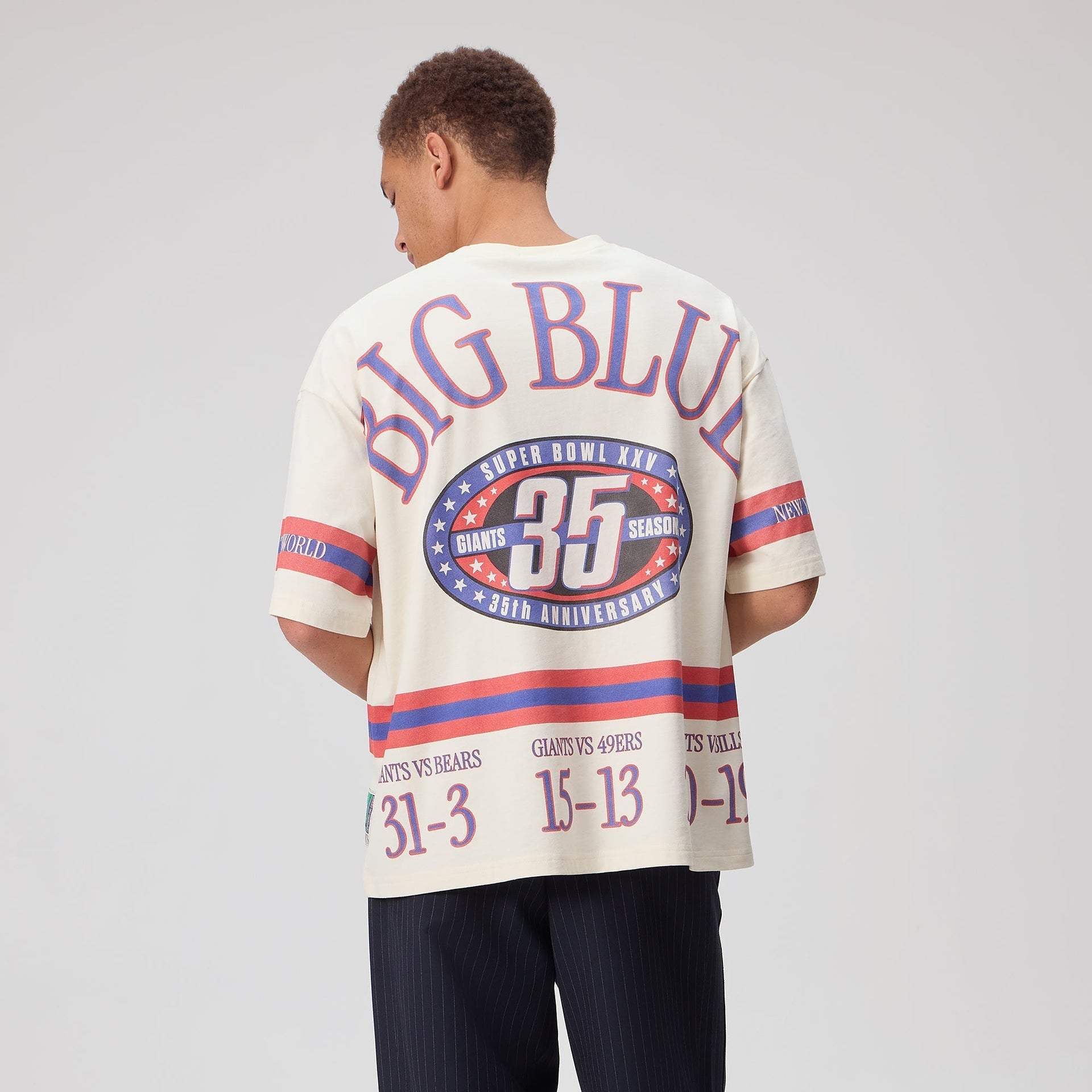 Kith for the NFL New York Giants Victory Vintage Bishop Tee - Sandrift - PH