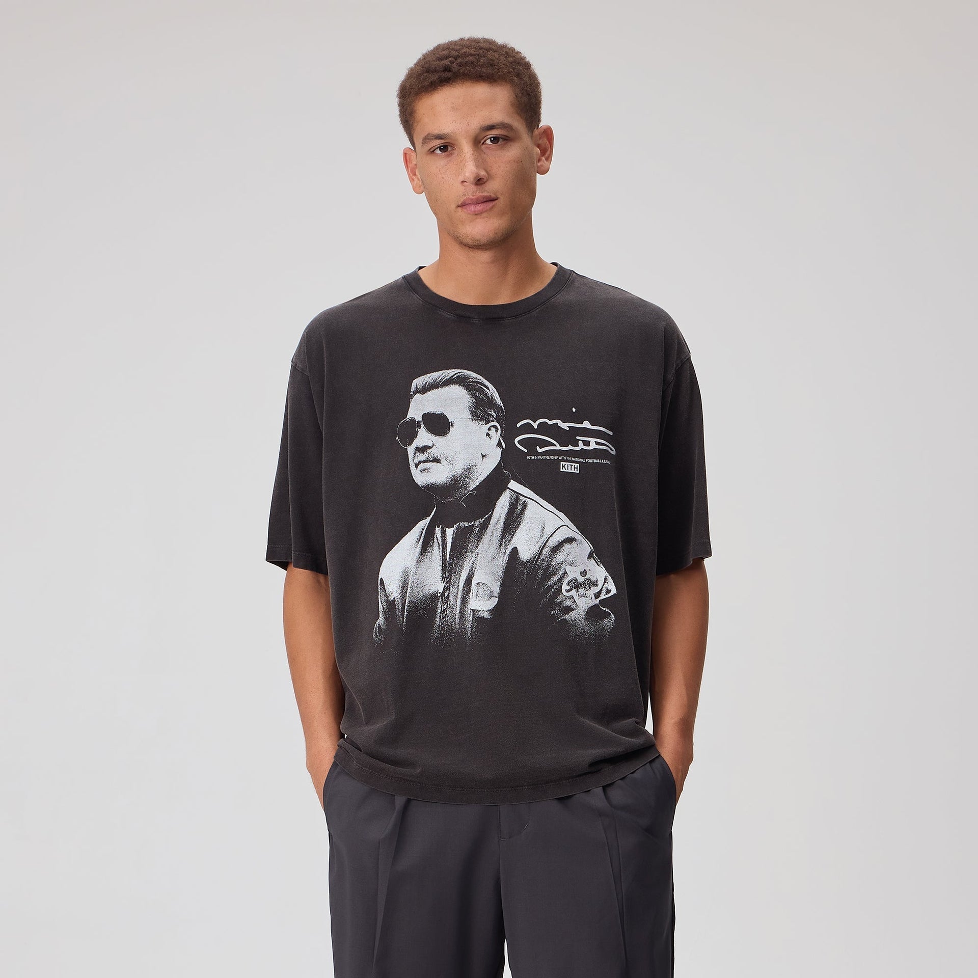 Kith for the NFL Mike Ditka Vintage Jones Tee - Black - PH