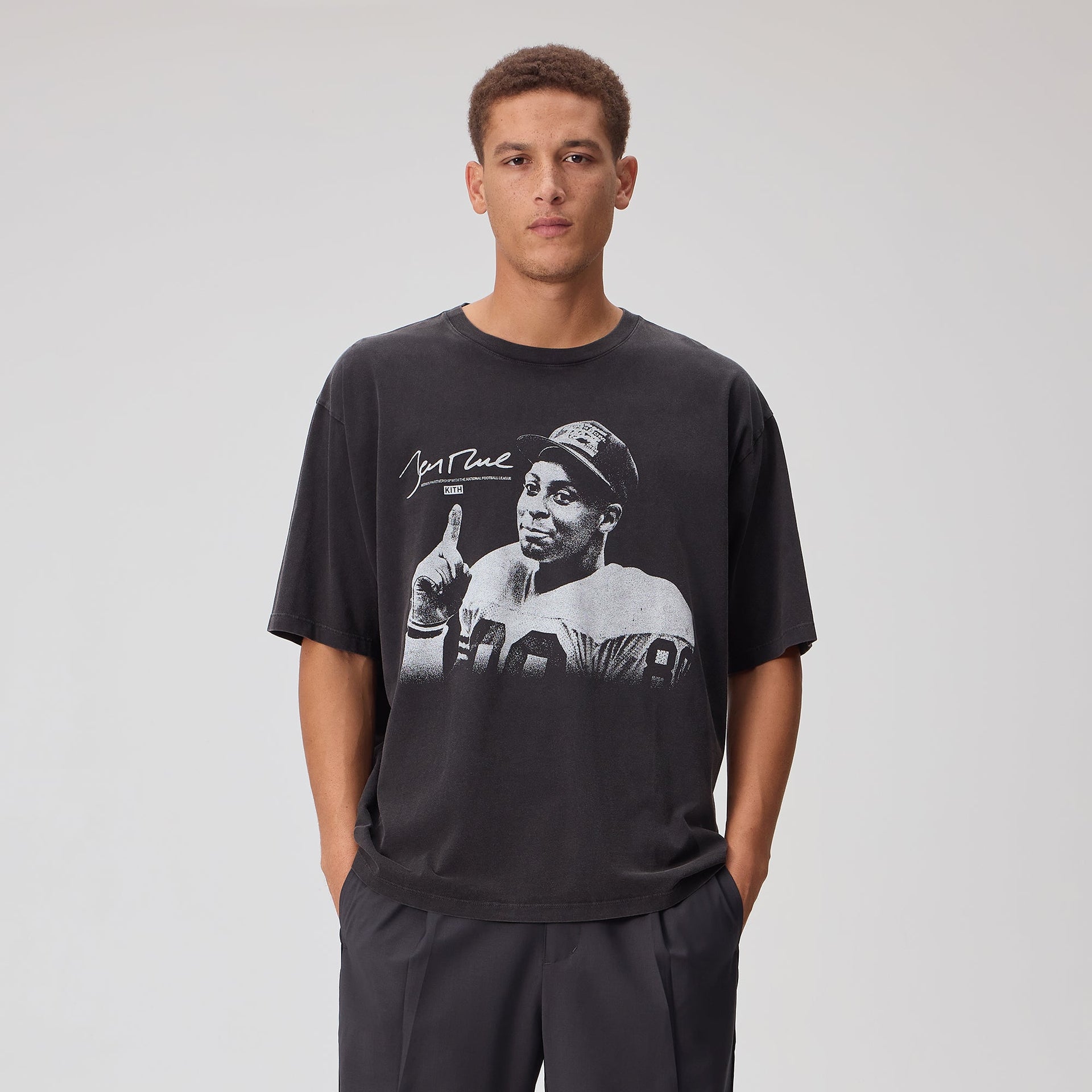 Kith for the NFL Jerry Rice Vintage Jones Tee - Black - PH