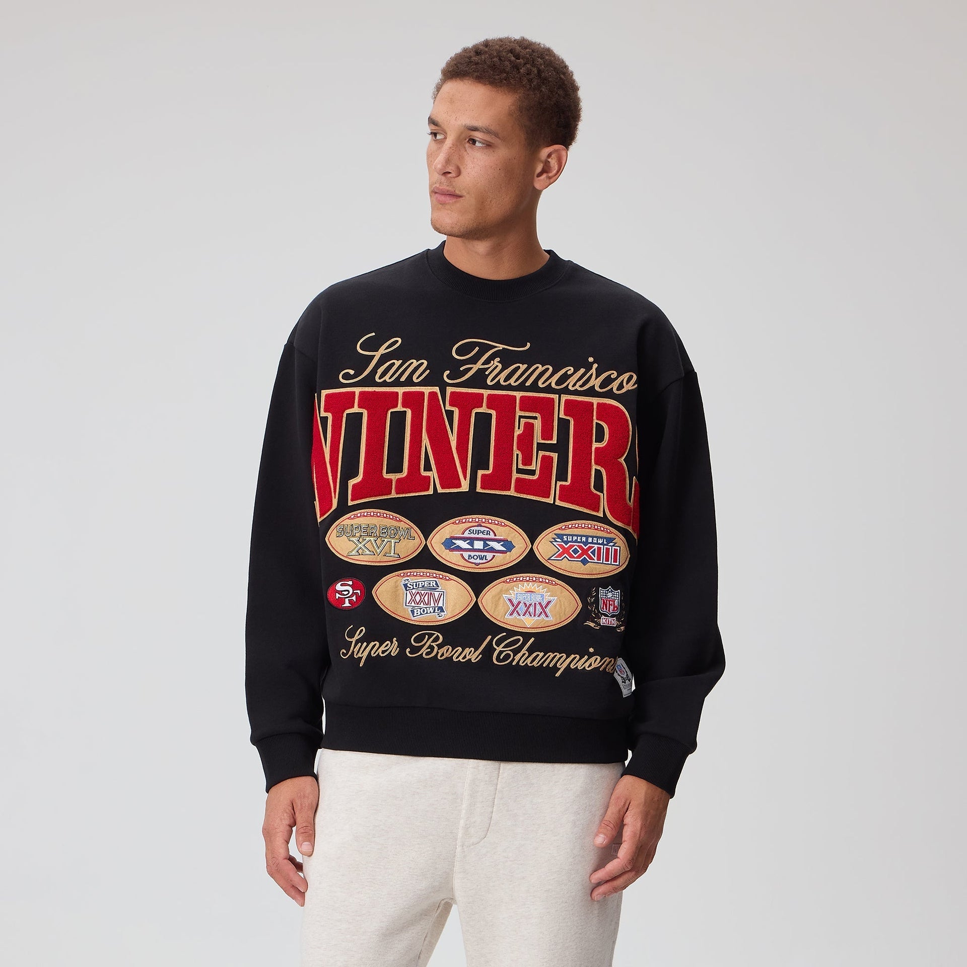 Kith for the NFL San Francisco 49ers Vintage Crewneck - Black - PH