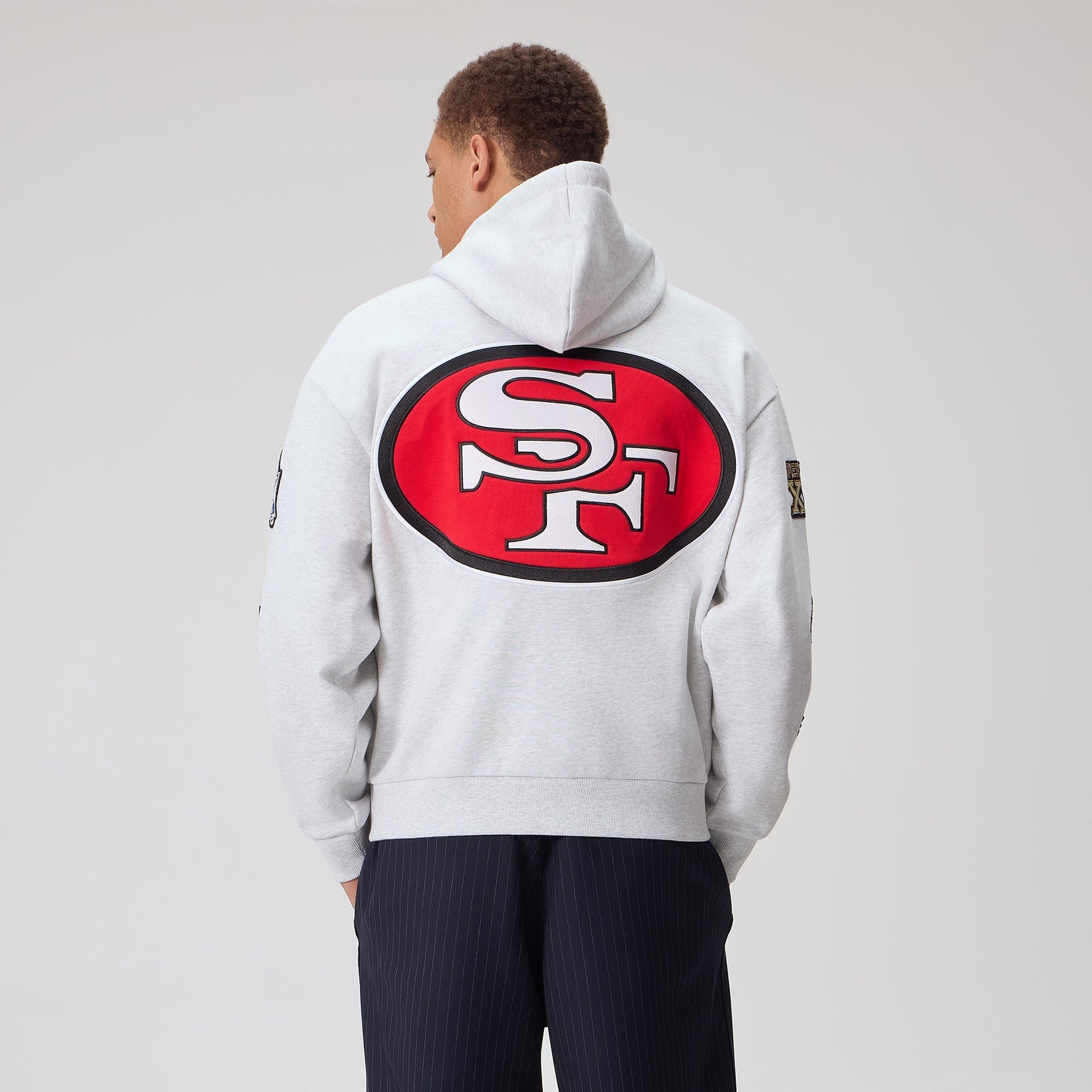 Kith for the NFL San Francisco 49ers Faithful Vintage Hoodie - Light Heather Grey - PH