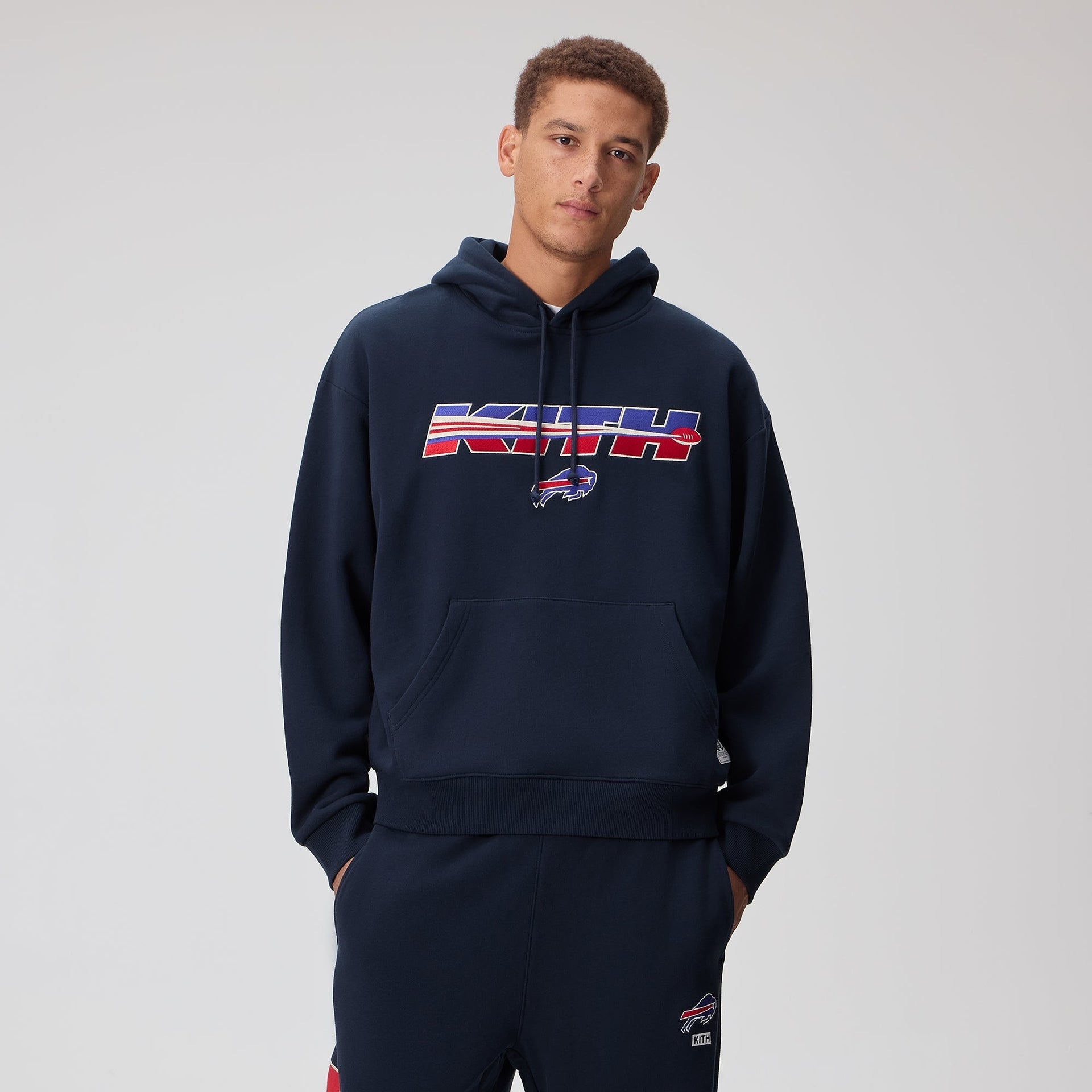 Kith for the NFL Buffalo Bills Vintage Nelson Hoodie - Nocturnal - PH