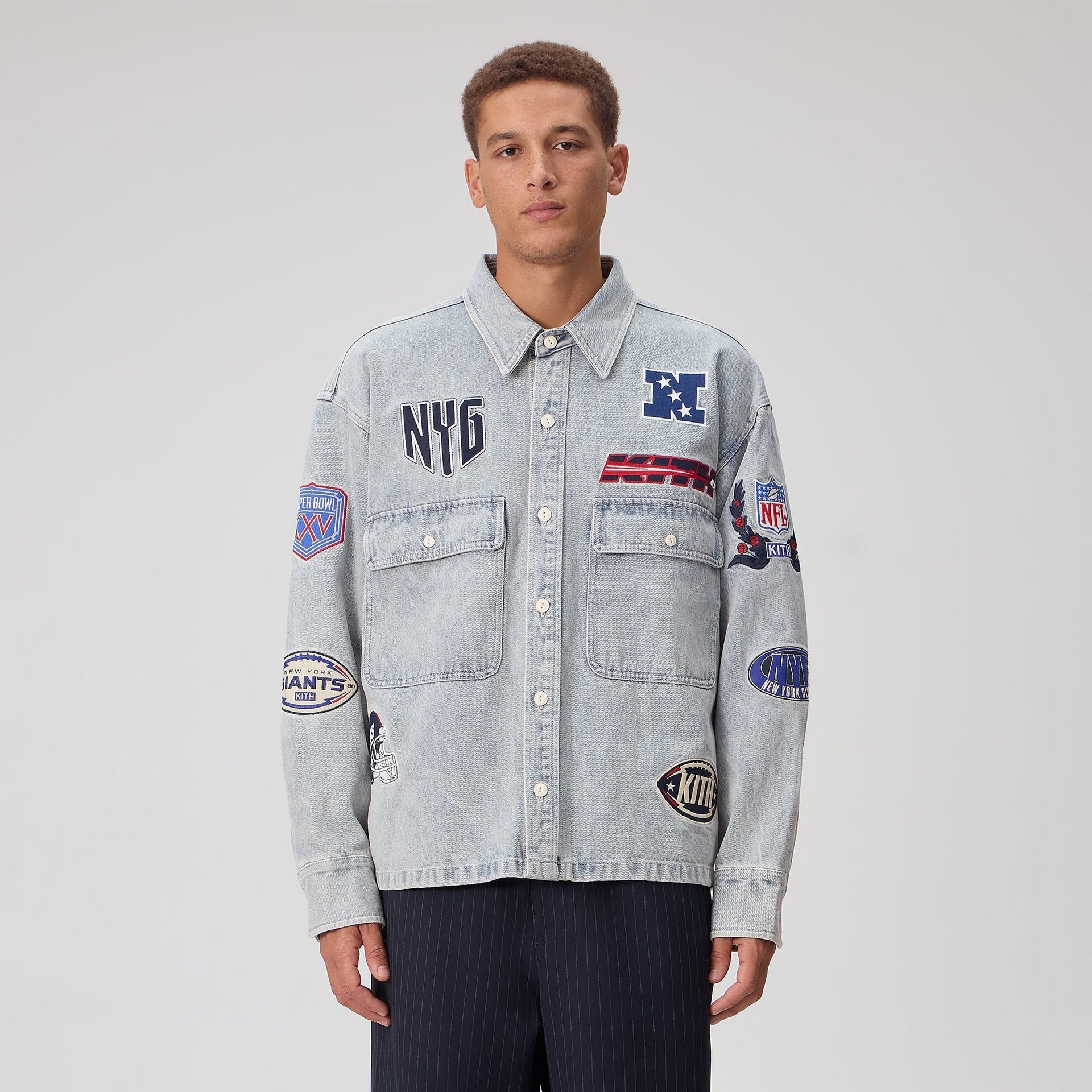 Kith for the NFL New York Giants Denim Henson Shirt - Cameron Wash - PH