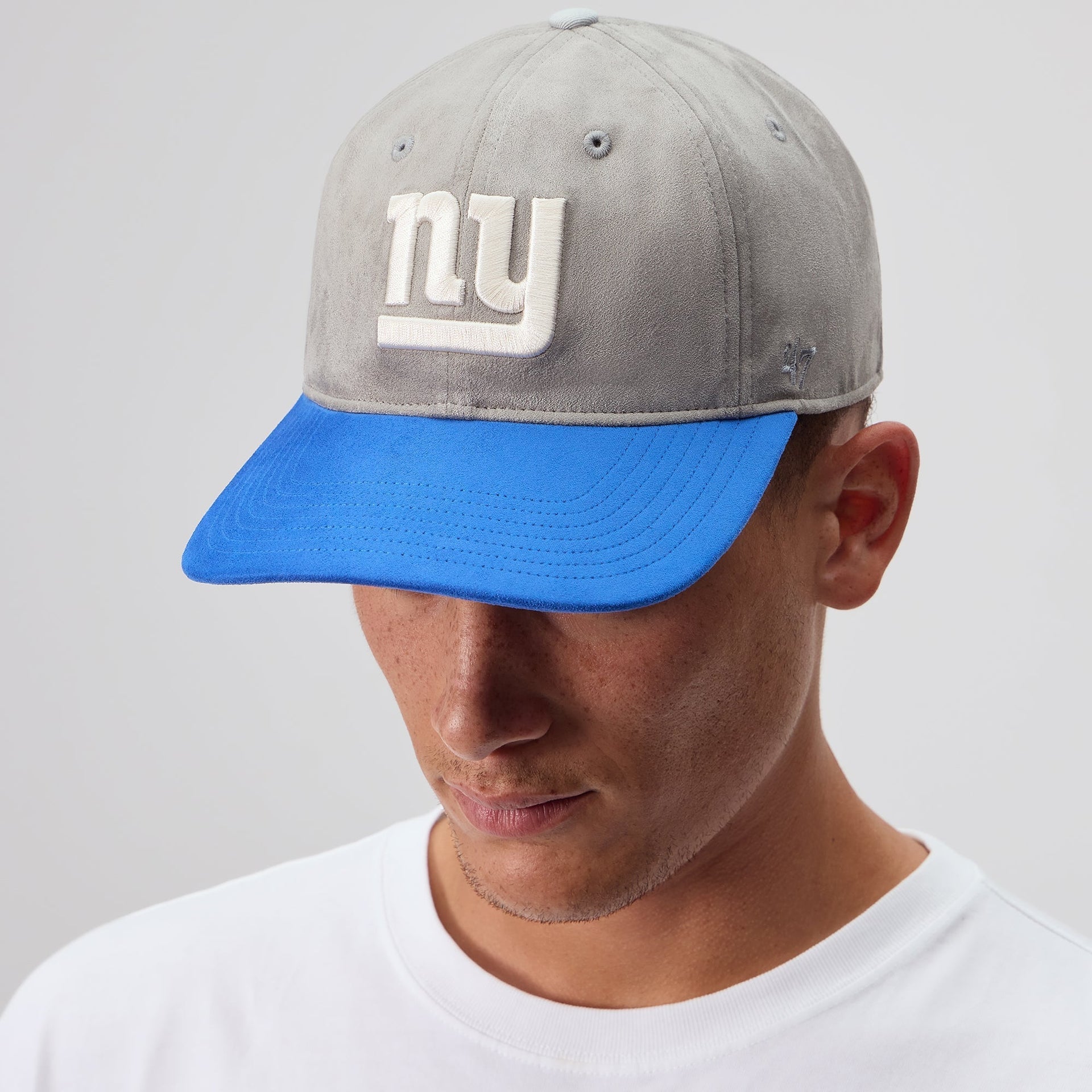 Kith & '47 for the NFL New York Giants Microsuede Two-Tone Franchise LS Cap - Concrete - PH