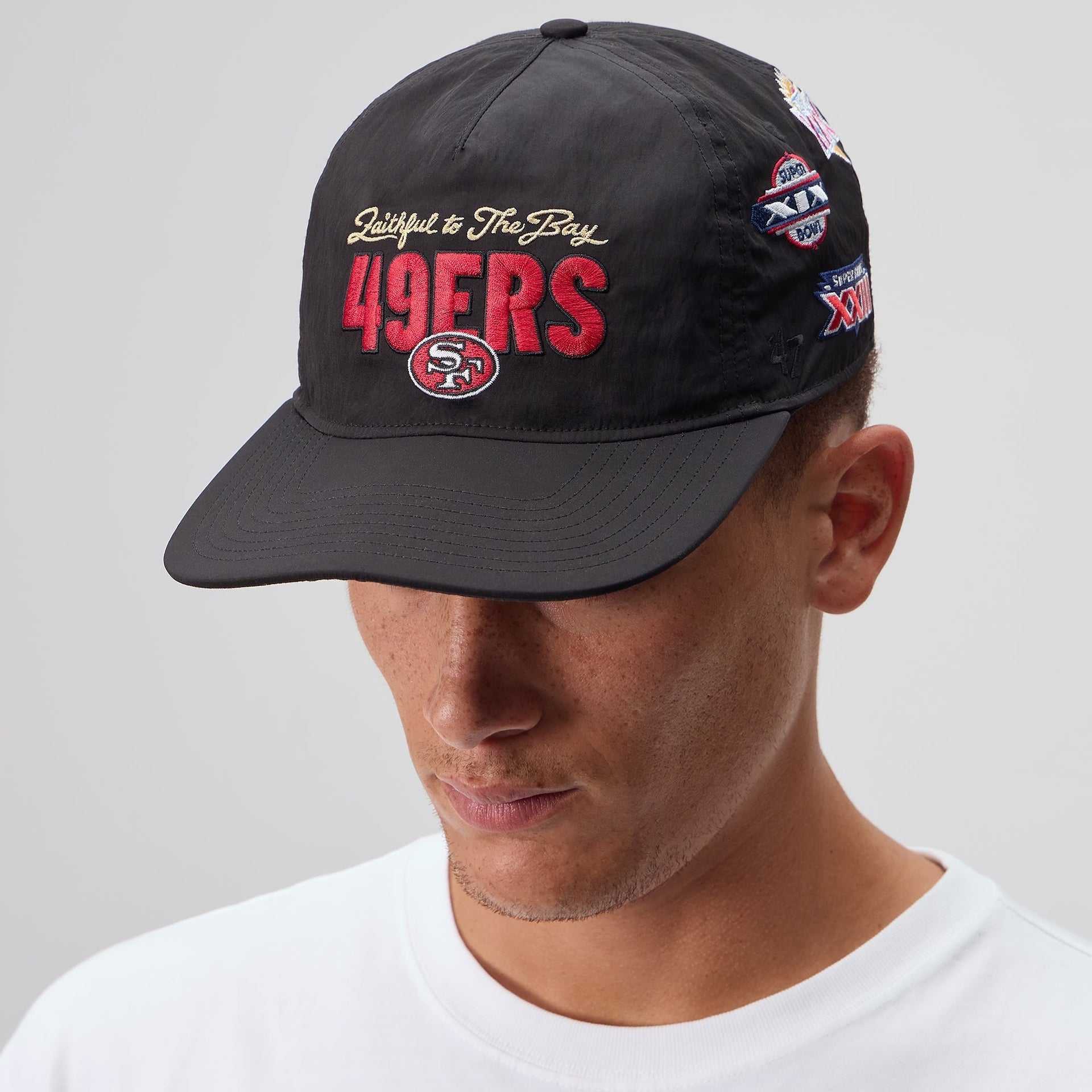 Kith & '47 for the NFL San Francisco 49ers Wool Blend Franchise LS Cap - Black - PH