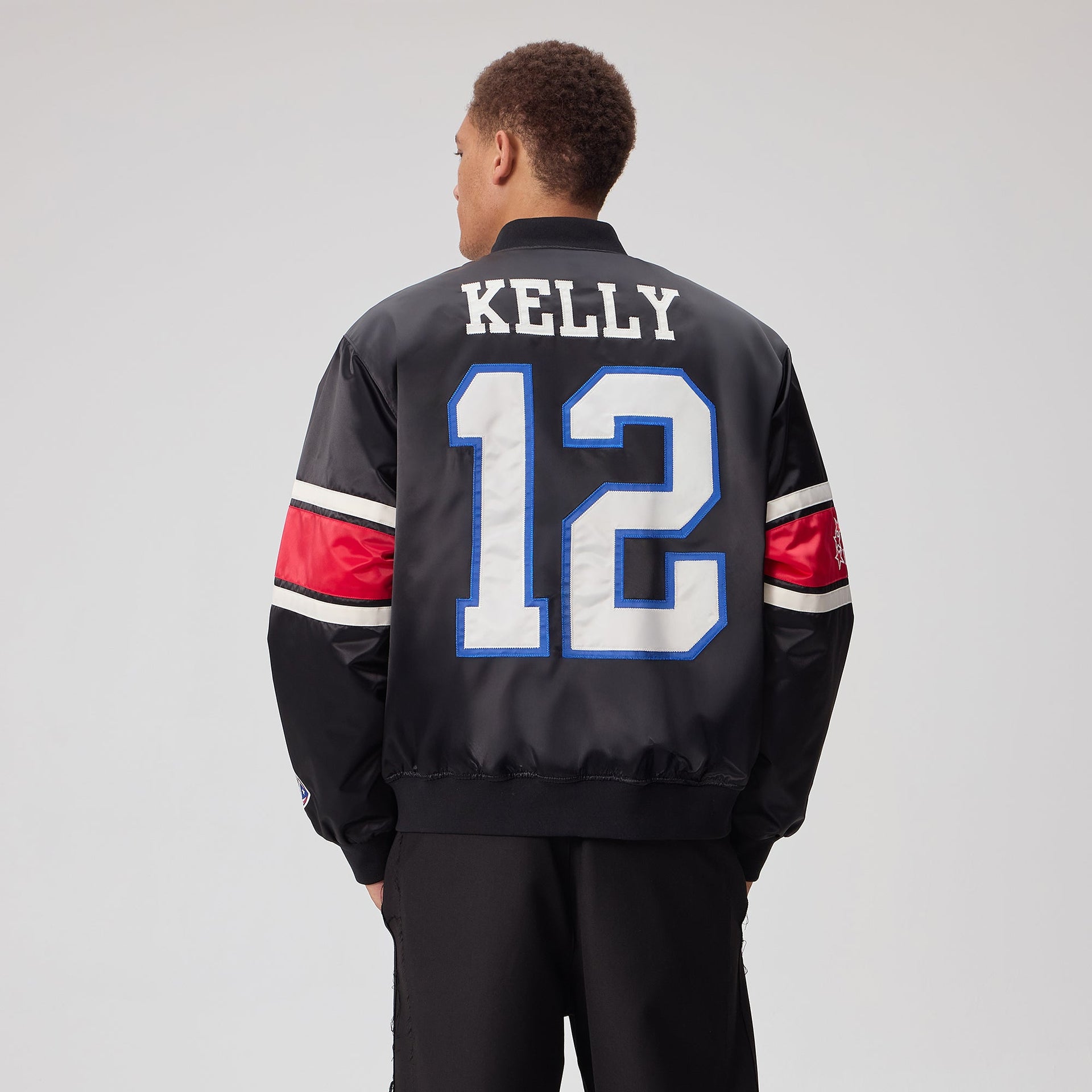 Kith for the NFL Buffalo Bills Satin Bomber Jacket - Black - PH