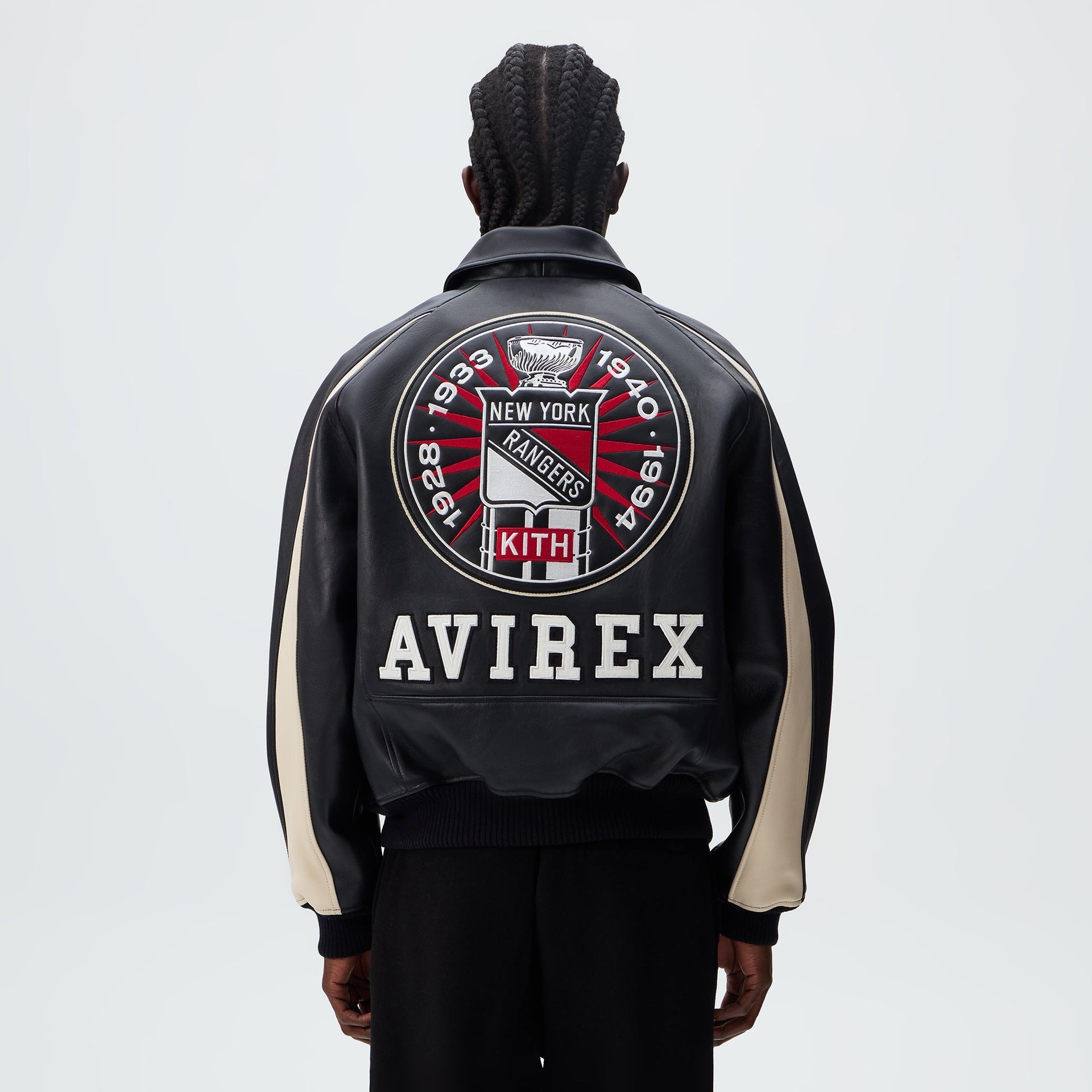 Kith & AVIREX for the New York Rangers Bomber Jacket - Black - PH