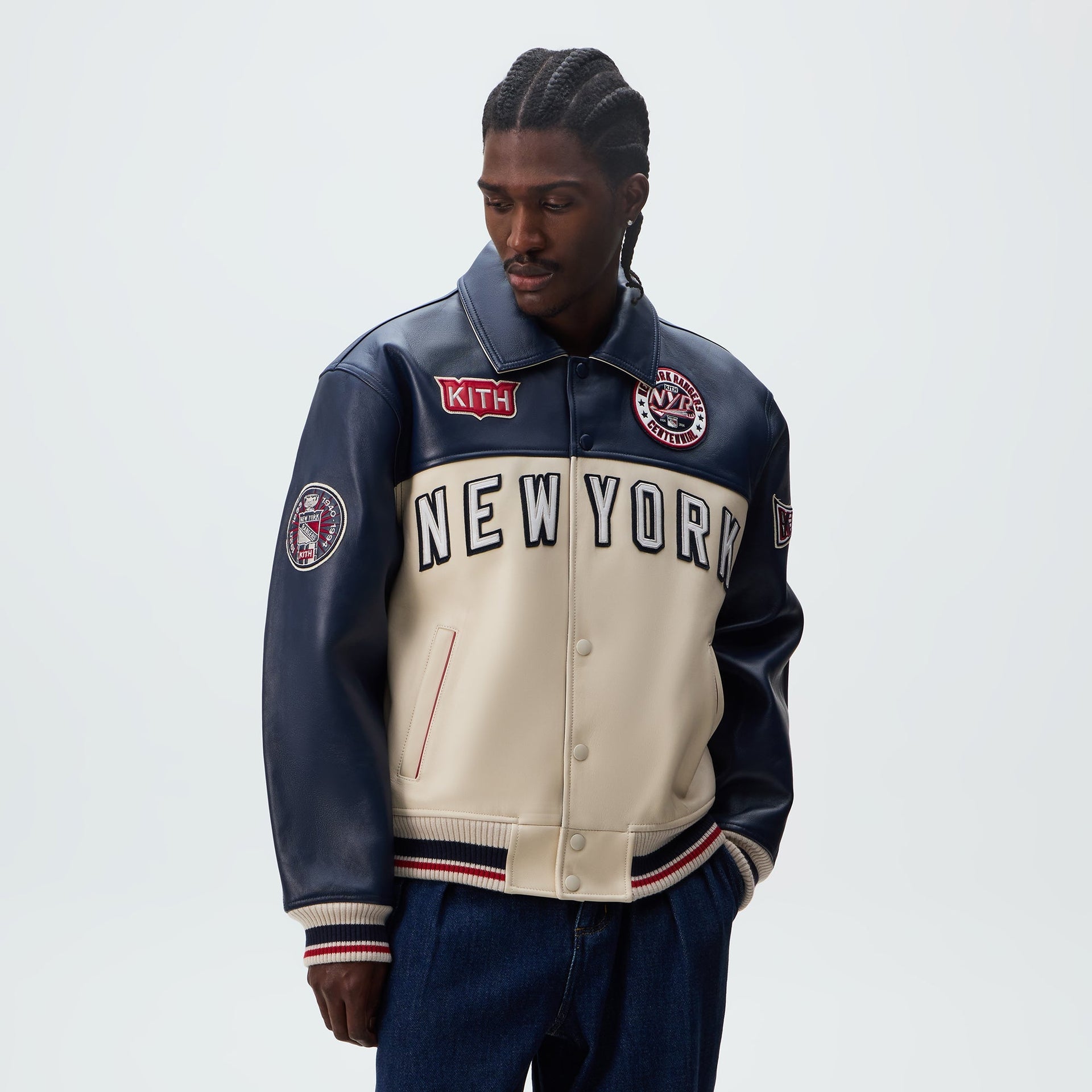 Kith & AVIREX for the New York Rangers Bomber Jacket - Navy