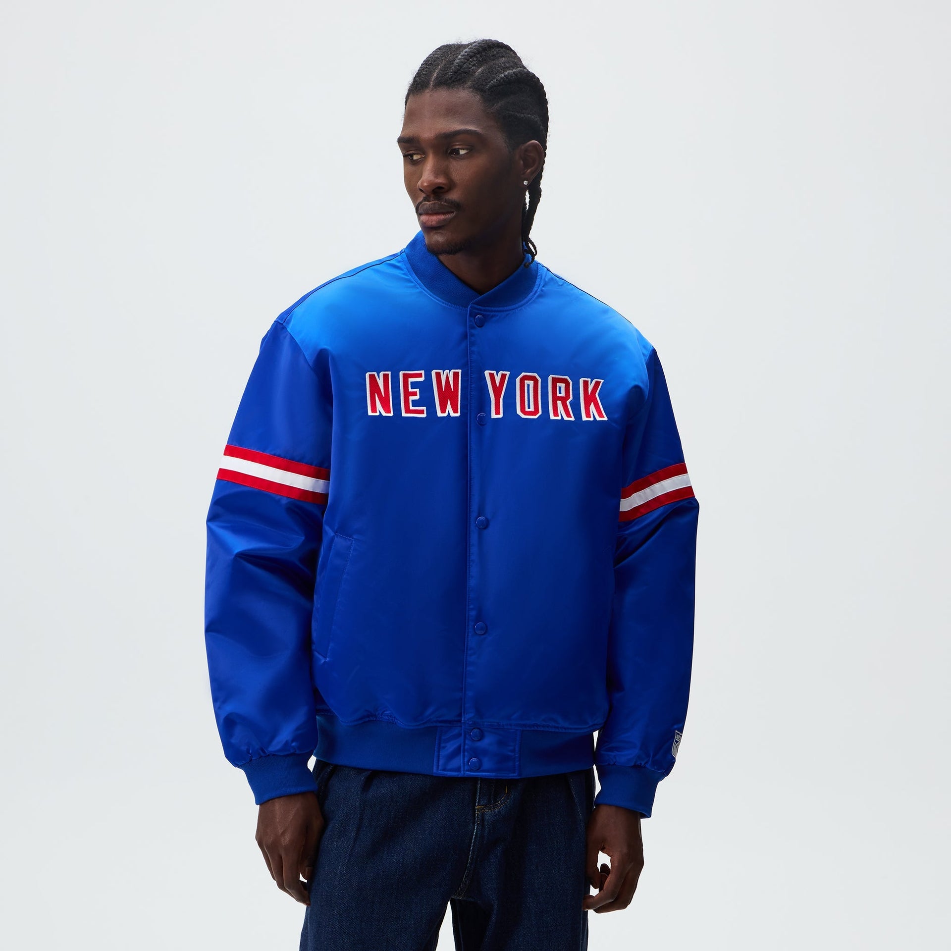 Kith for the New York Rangers Satin Bomber Jacket - Cyclone