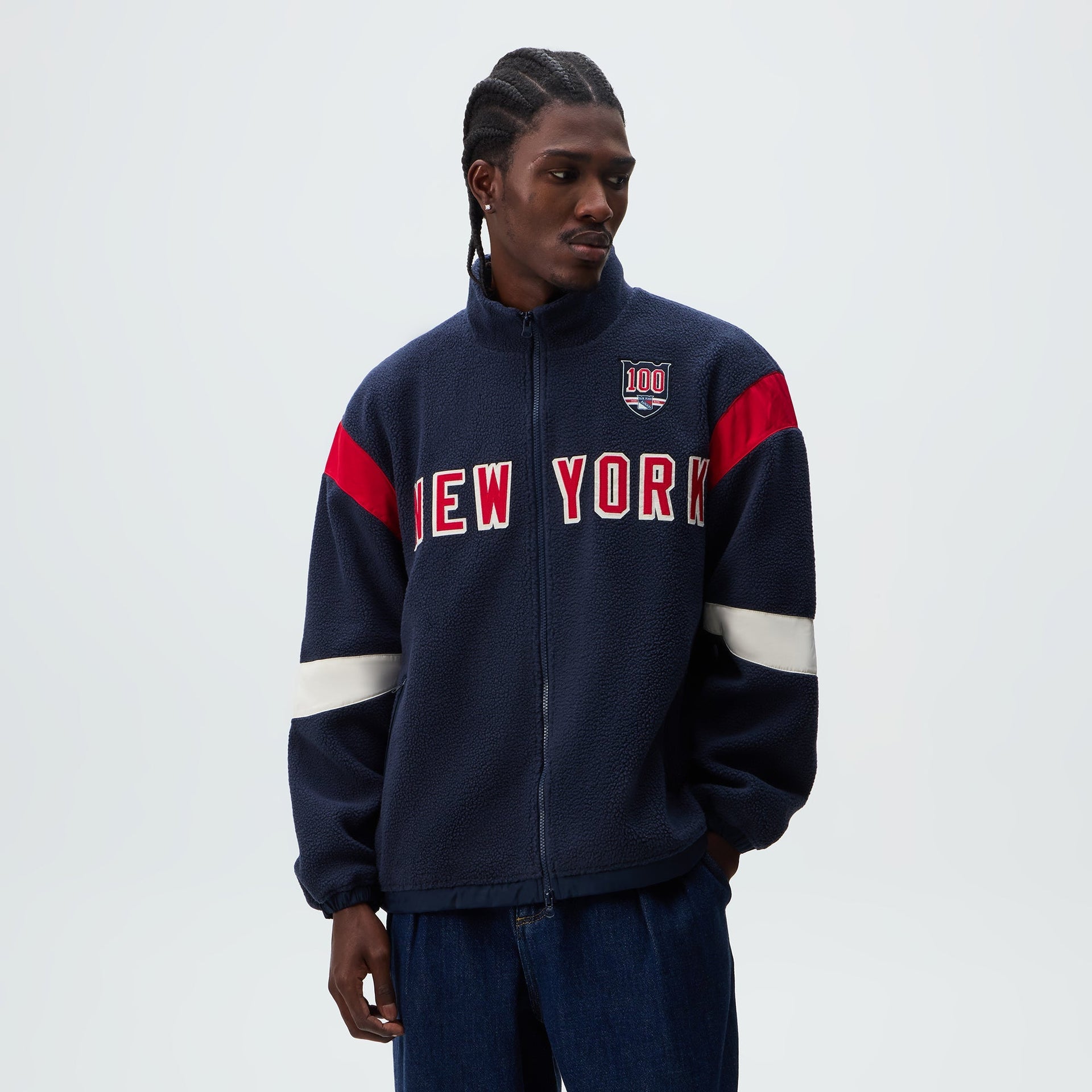 Kith for the New York Rangers Pinehurst Sherpa Jacket - Nocturnal