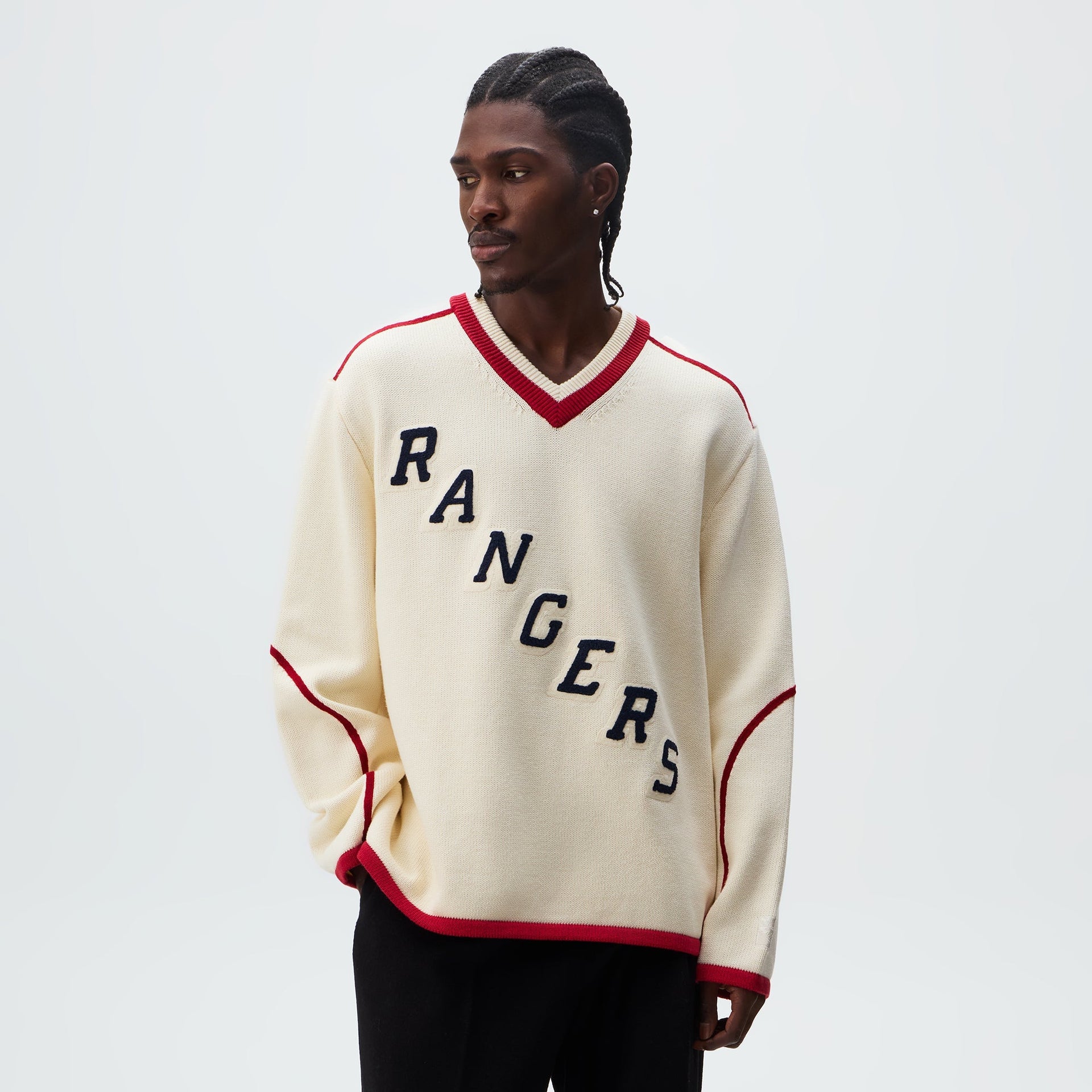 Kith for the New York Rangers Beau Sweater - Sandrift