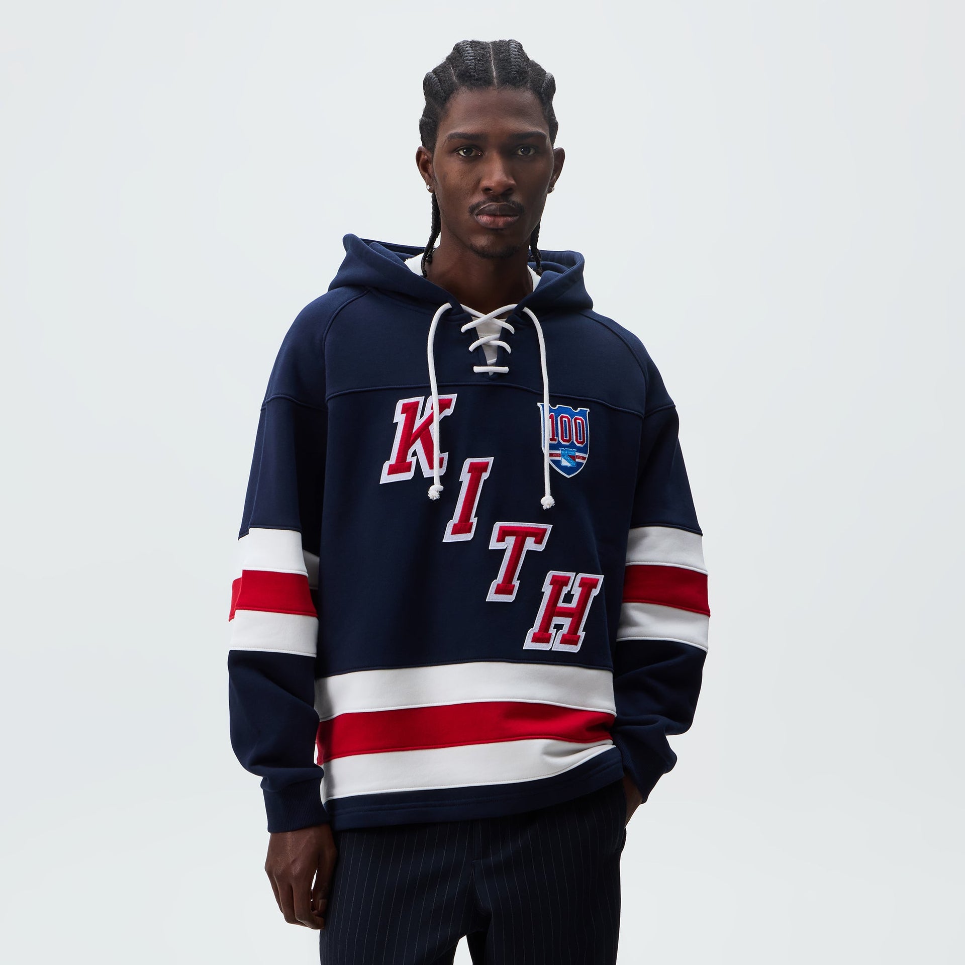 Kith for the New York Rangers Retro Delk Hoodie - Nocturnal