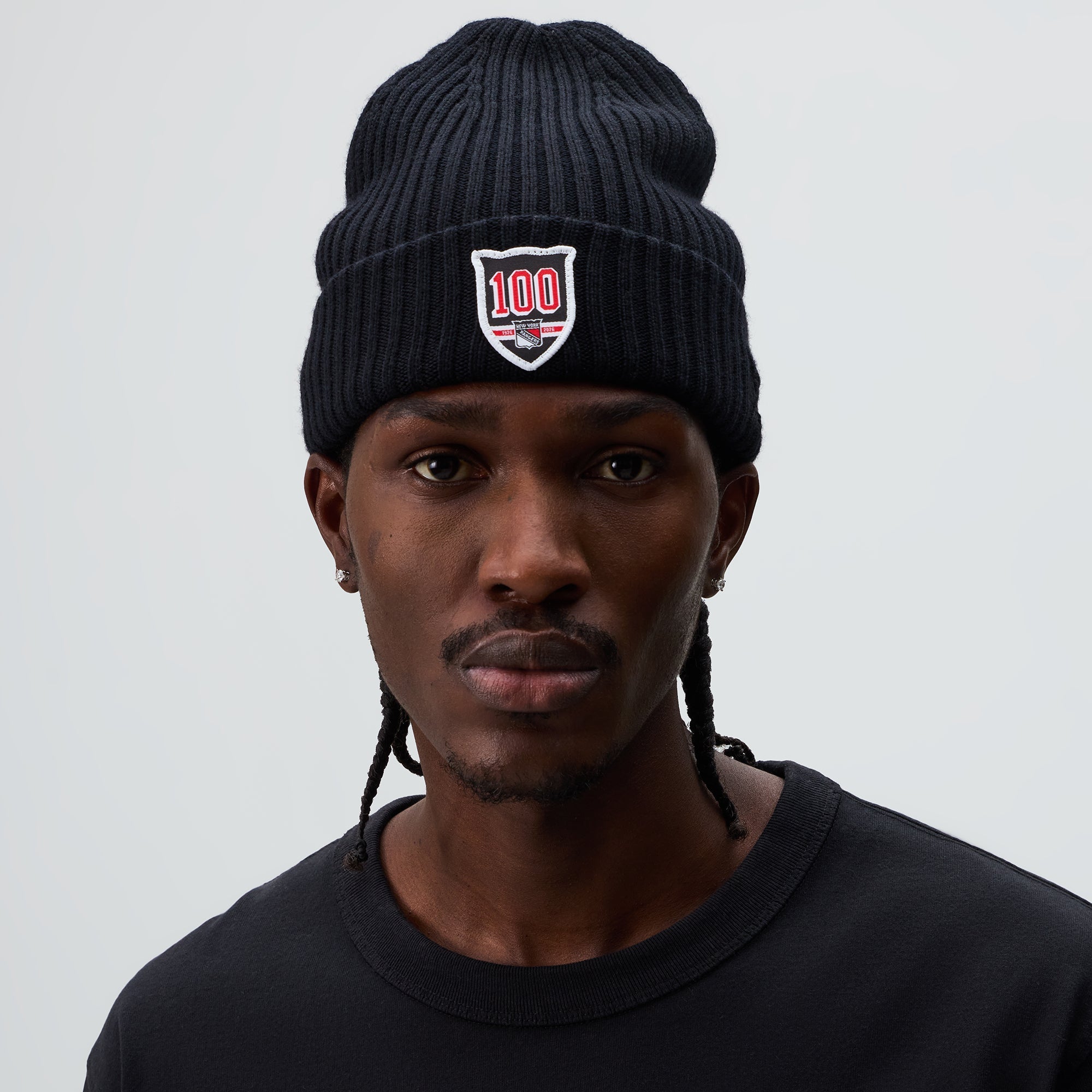 Kith & New Era for the New York Rangers Centennial Knit Beanie - Black