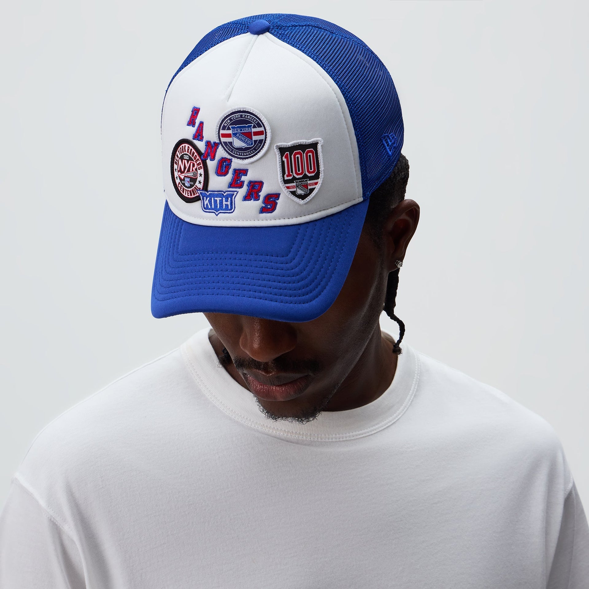 Kith & New Era for the New York Rangers 9FORTY Poly Foam Trucker Hat - Cyclone - PH