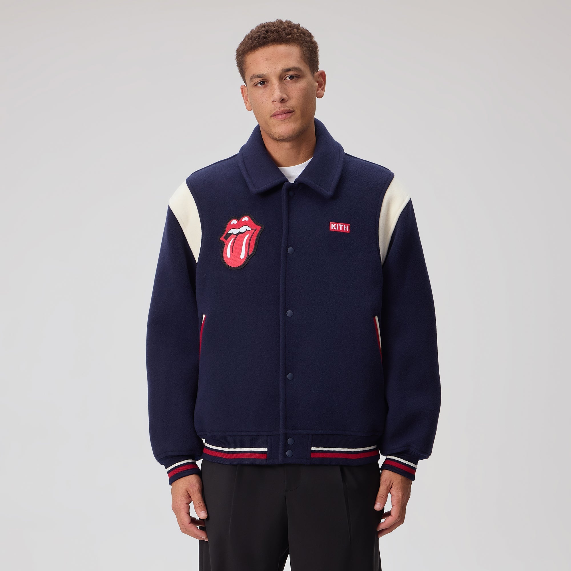 Kith for The Rolling Stones Wool Varsity Jacket - Nocturnal - PH
