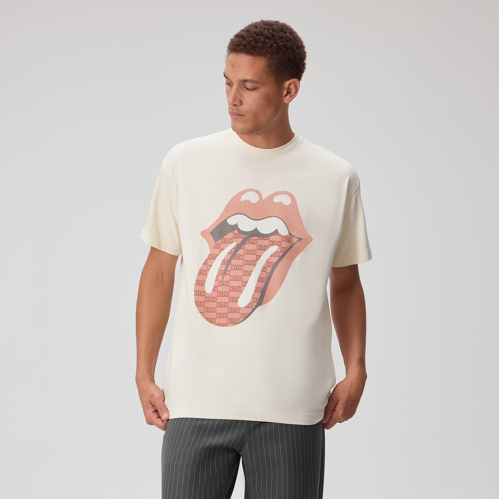 Kith for The Rolling Stones Monogram Tongue Tee - Sandrift - PH