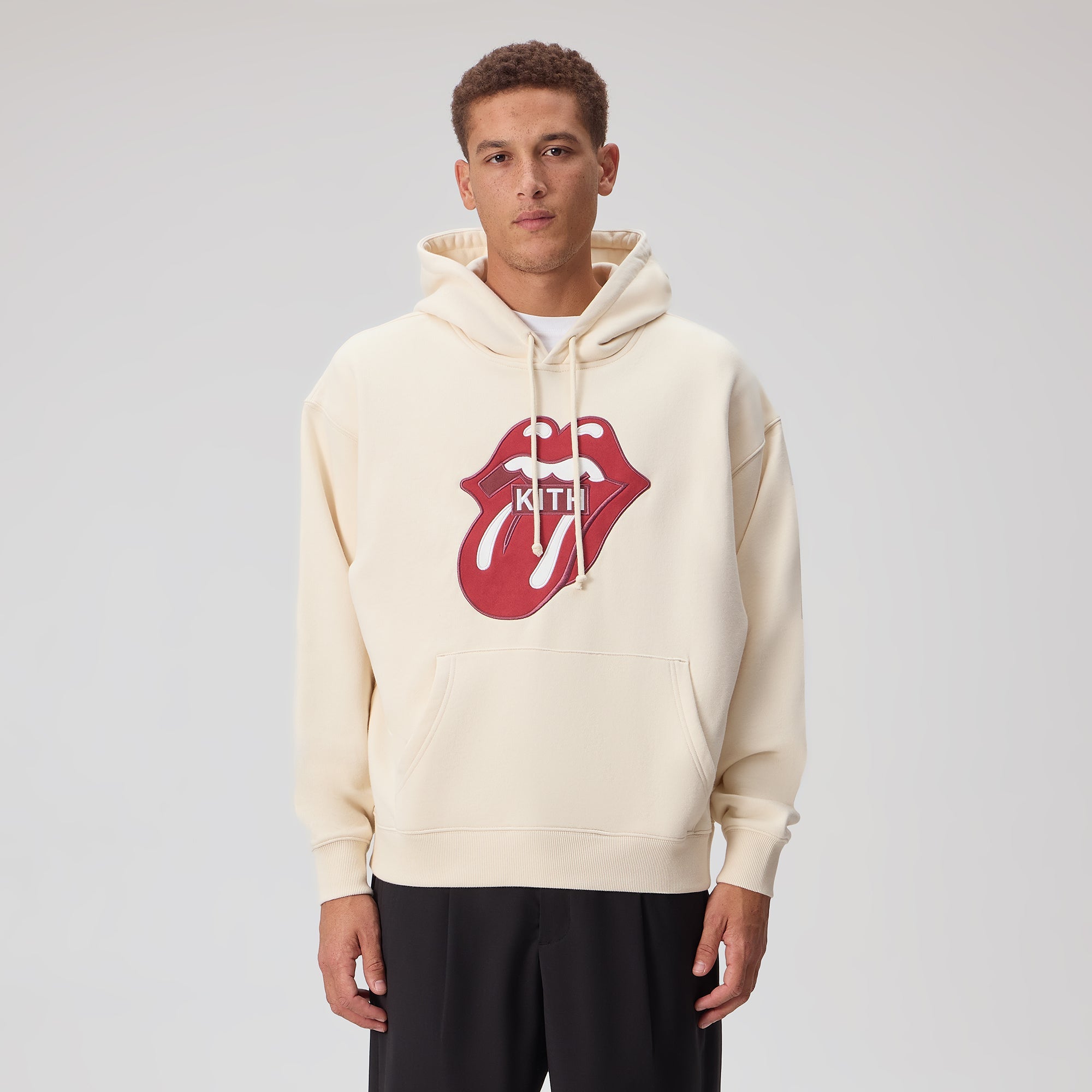 Kith for The Rolling Stones Classic Logo Nelson Hoodie - Muslin