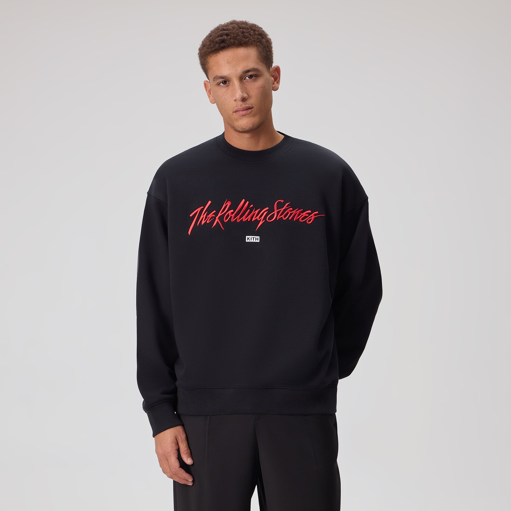 Kith for The Rolling Stones Monogram Tongue Nelson Crew - Black
