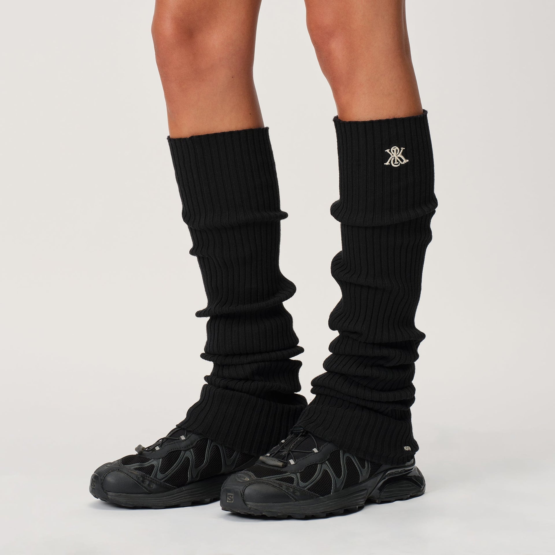 Kith Women Crest Logo Leg Warmer - Black - PH