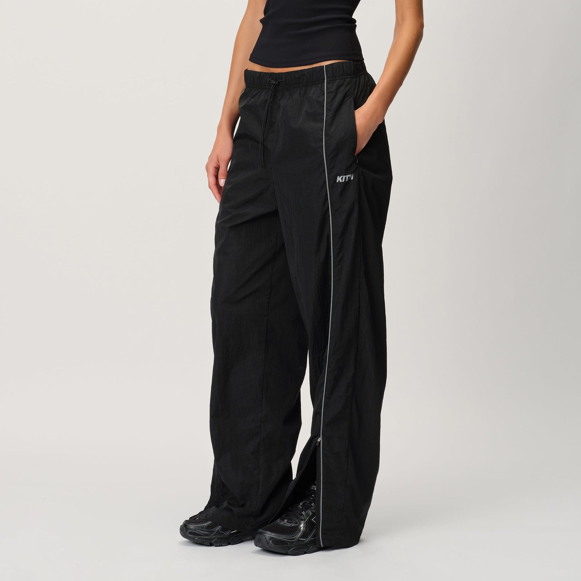 Kith Women Lowen Nylon Track Pant - Black - PH