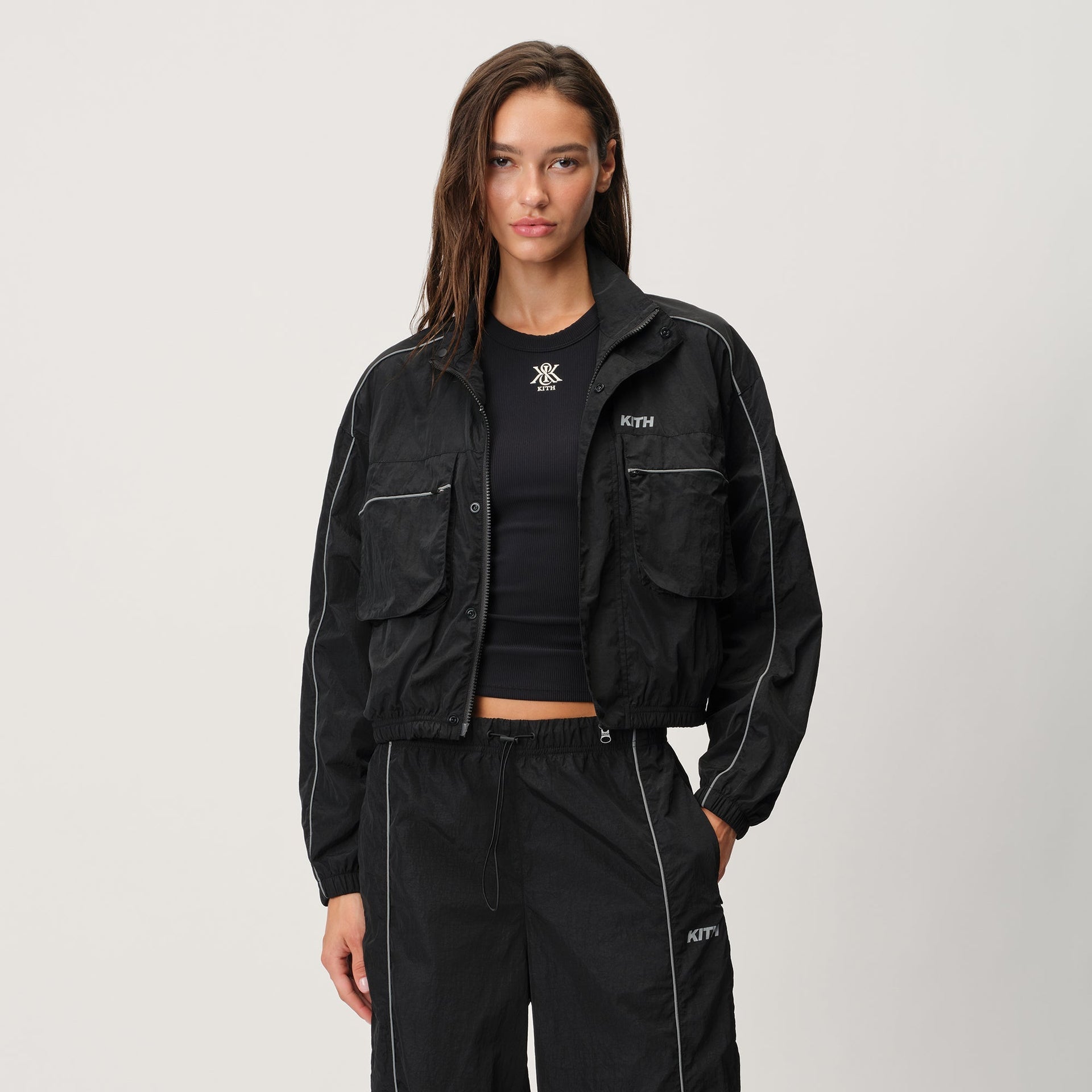 Kith Women Lowen Nylon Track Jacket - Black - PH