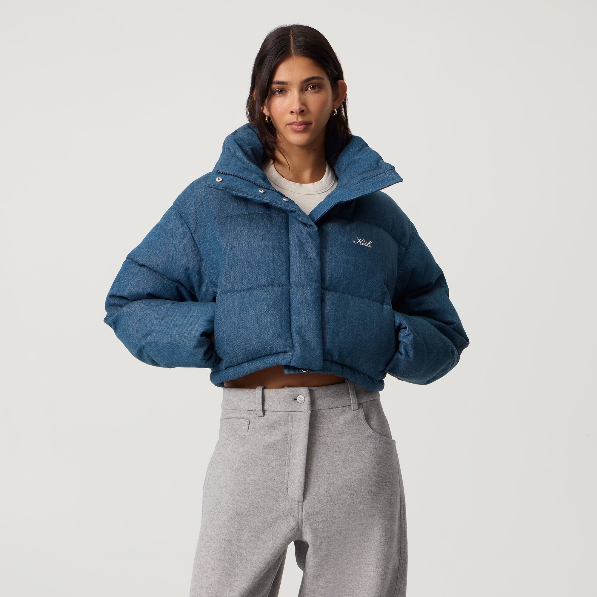KITH / NYC SHAE CROPPED DENIM ショートダウンJK KITH / NYC SHAE CROPPED DENIM ショートダウンJK