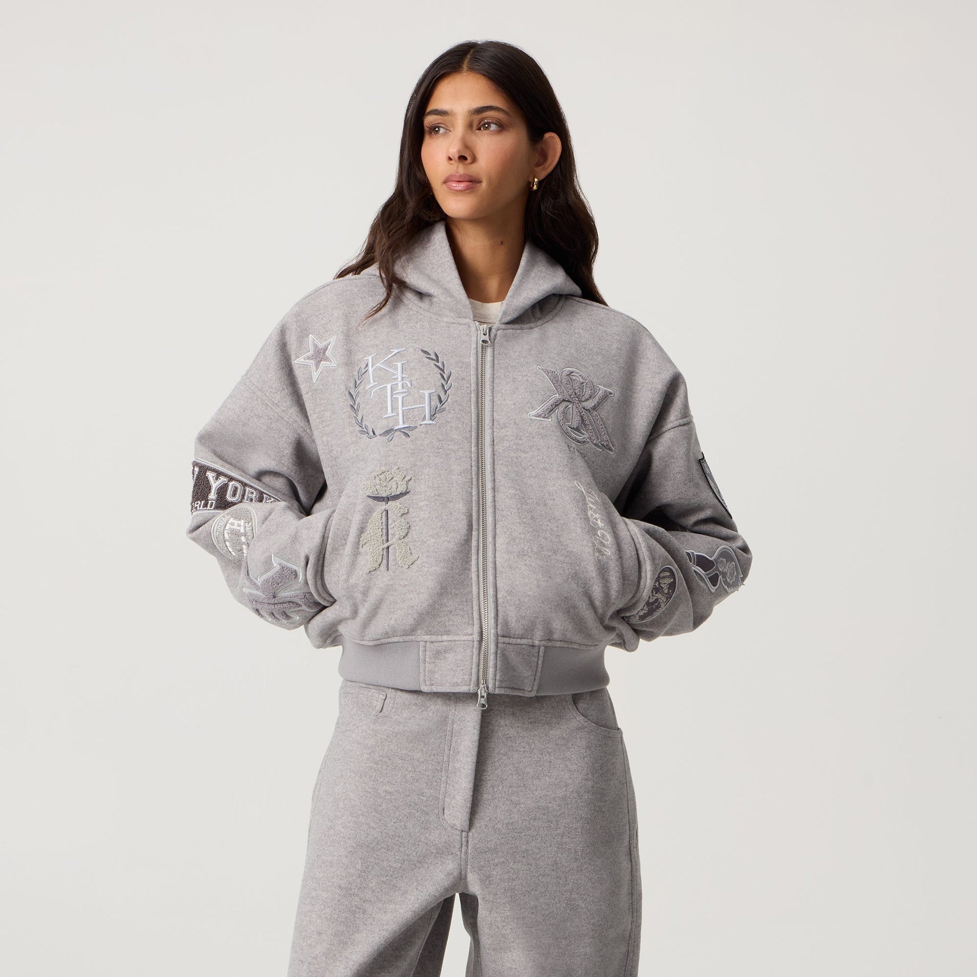 Kith Women Miyo Melton Hooded Jacket - Hallow - PH