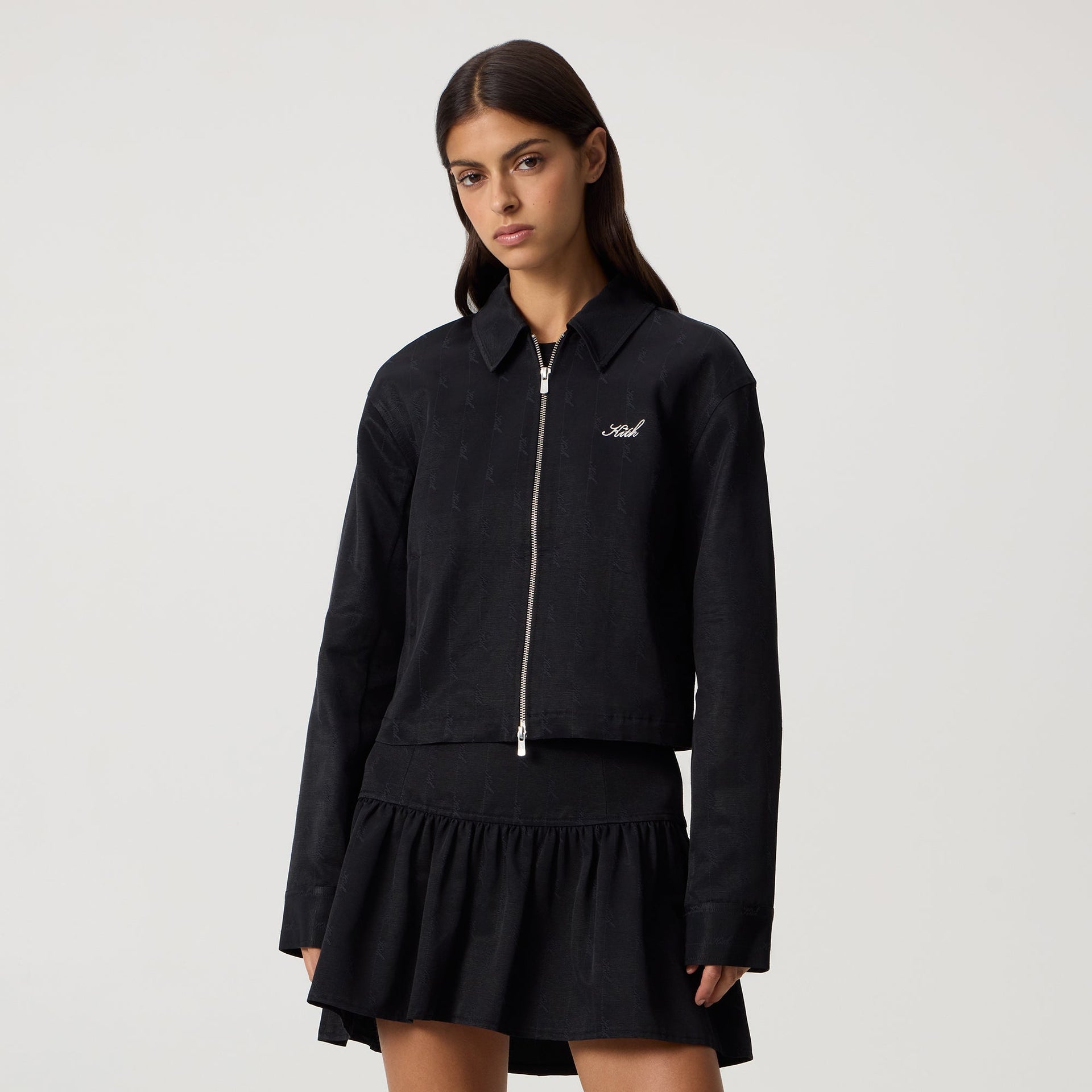 Kith Women Corwin Script Faille Jacket - Black - PH